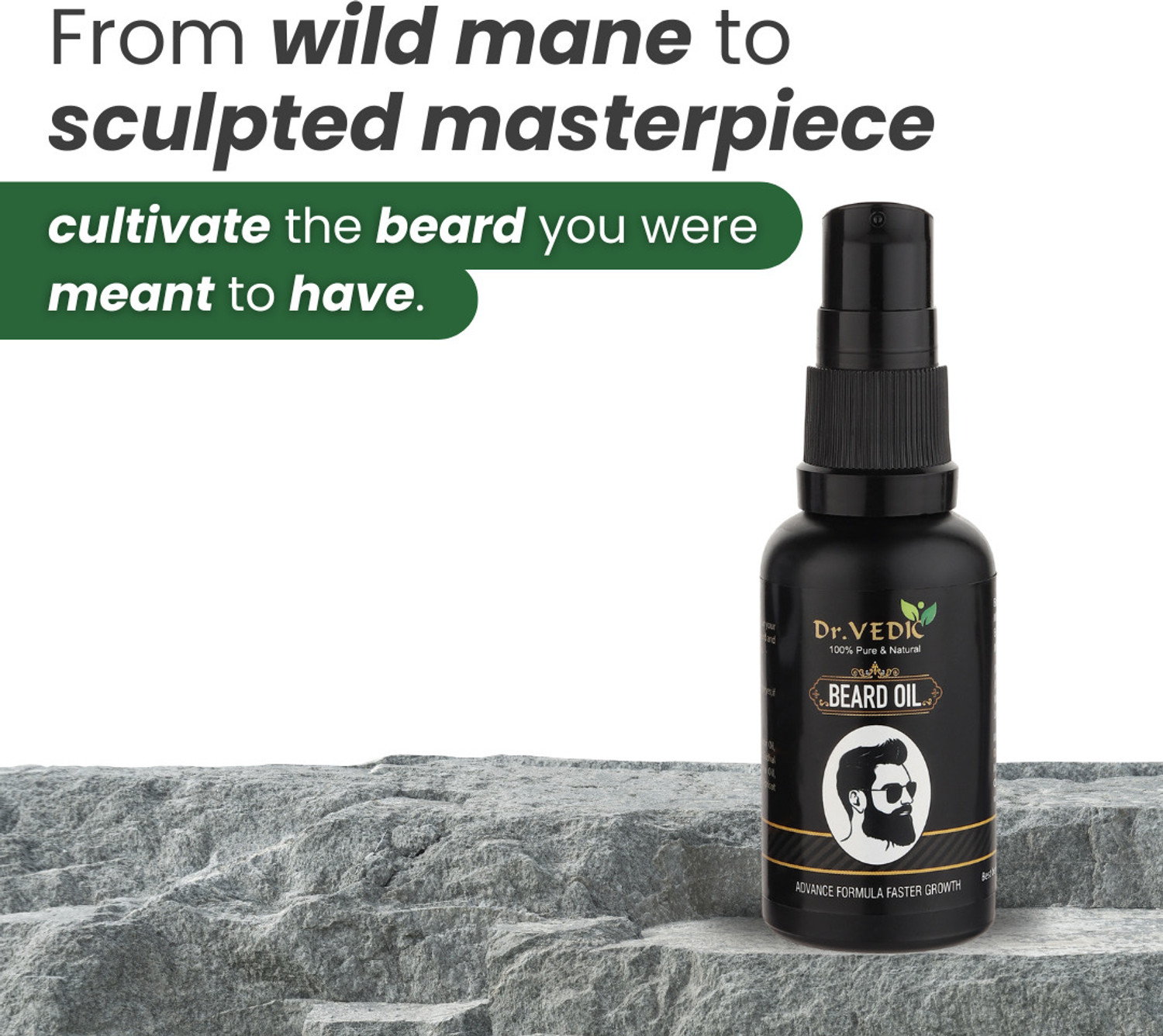 Image of Dr.Vedic Beard Hair Growth Oil For Faster Beard Growth And Thicker Looking Beard Hair Oil (30 g)