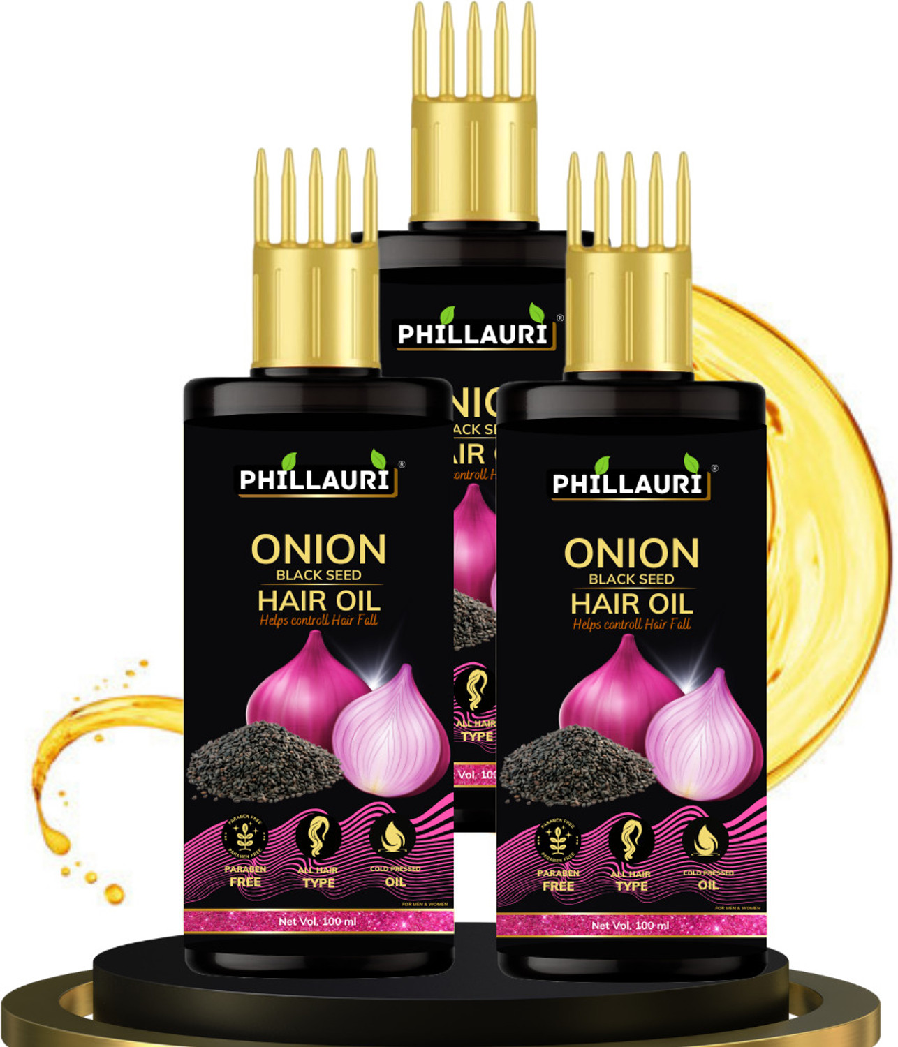 Image of Phillauri Black Seed Hair Oil For Hair Hair Oil