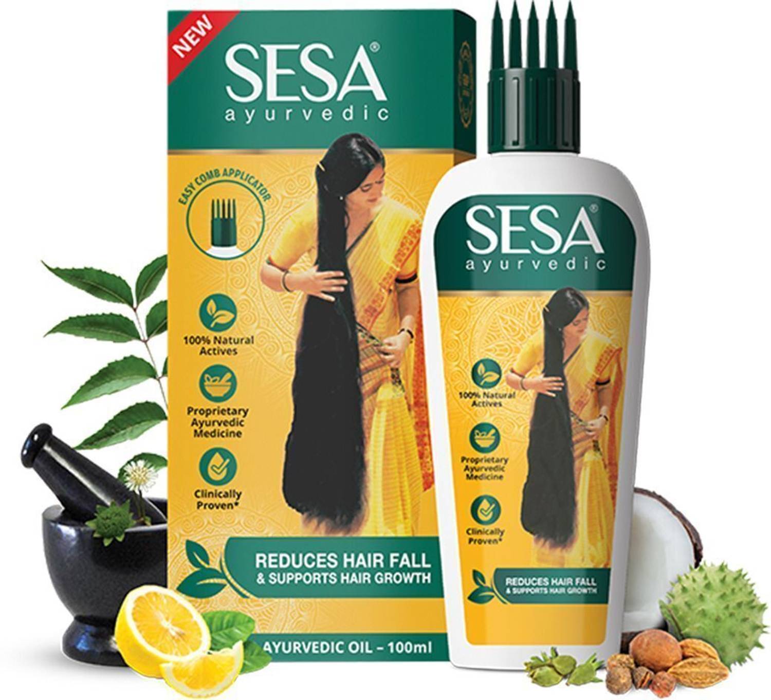 SESA Ayurvedic Hair Growth Oil with Bhringraj & 17 Rare Herbs Prevents Hair Fall Hair Oil