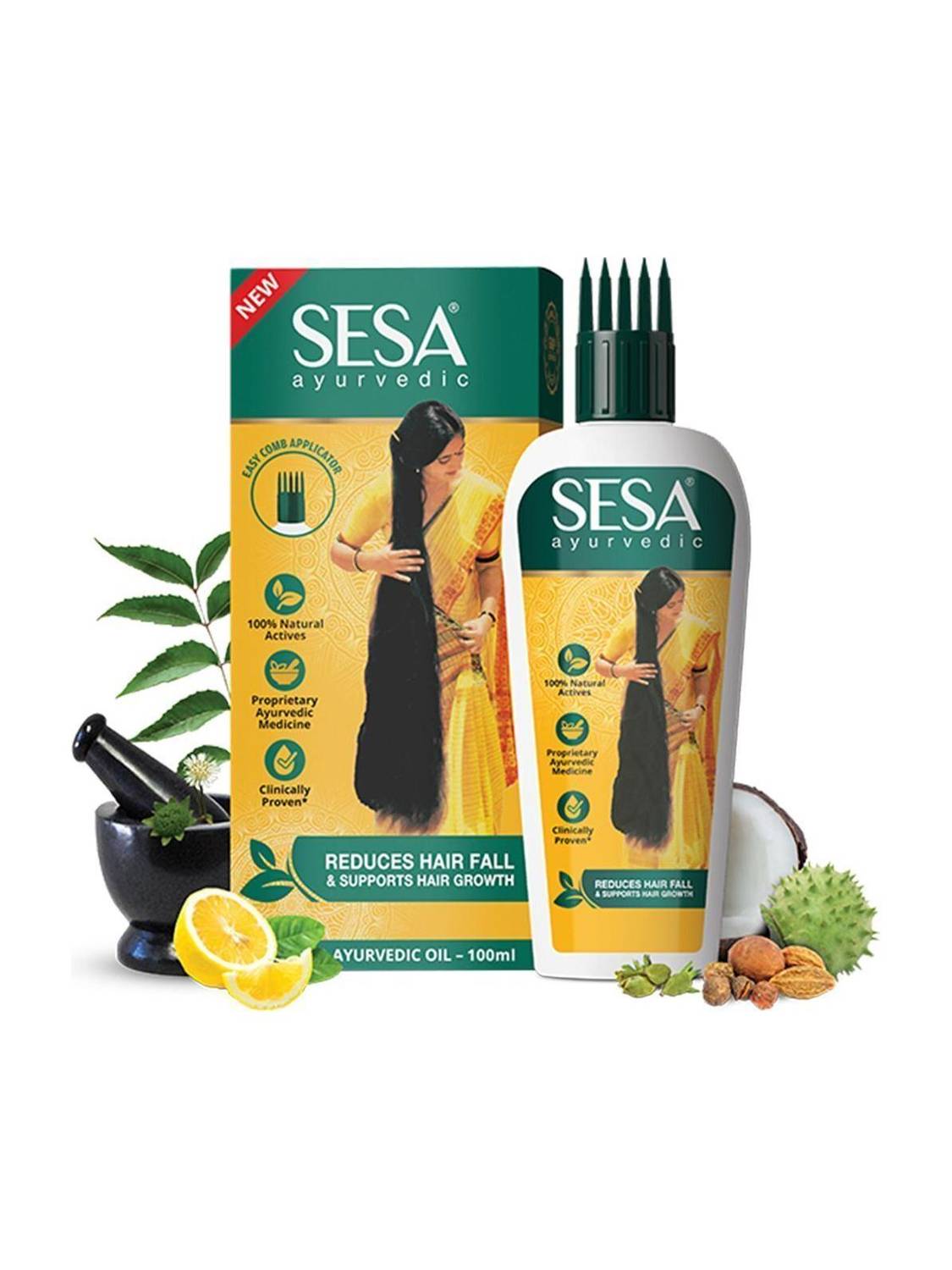 SESA Ayurvedic Hair Growth Oil with Bhringraj & 17 Rare Herbs Prevents Hair Fall Hair Oil