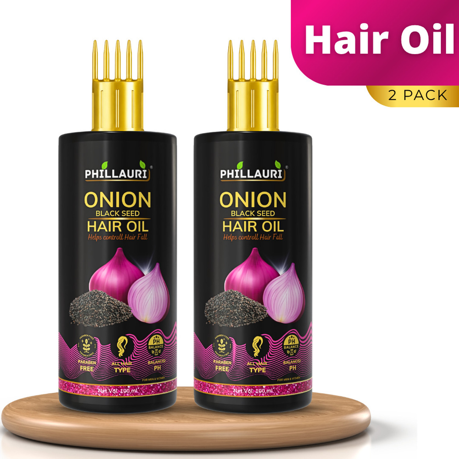 Image of Phillauri Black Seed Onion Oil for Hair Regrowth & Hair Fall Control Hair Oil