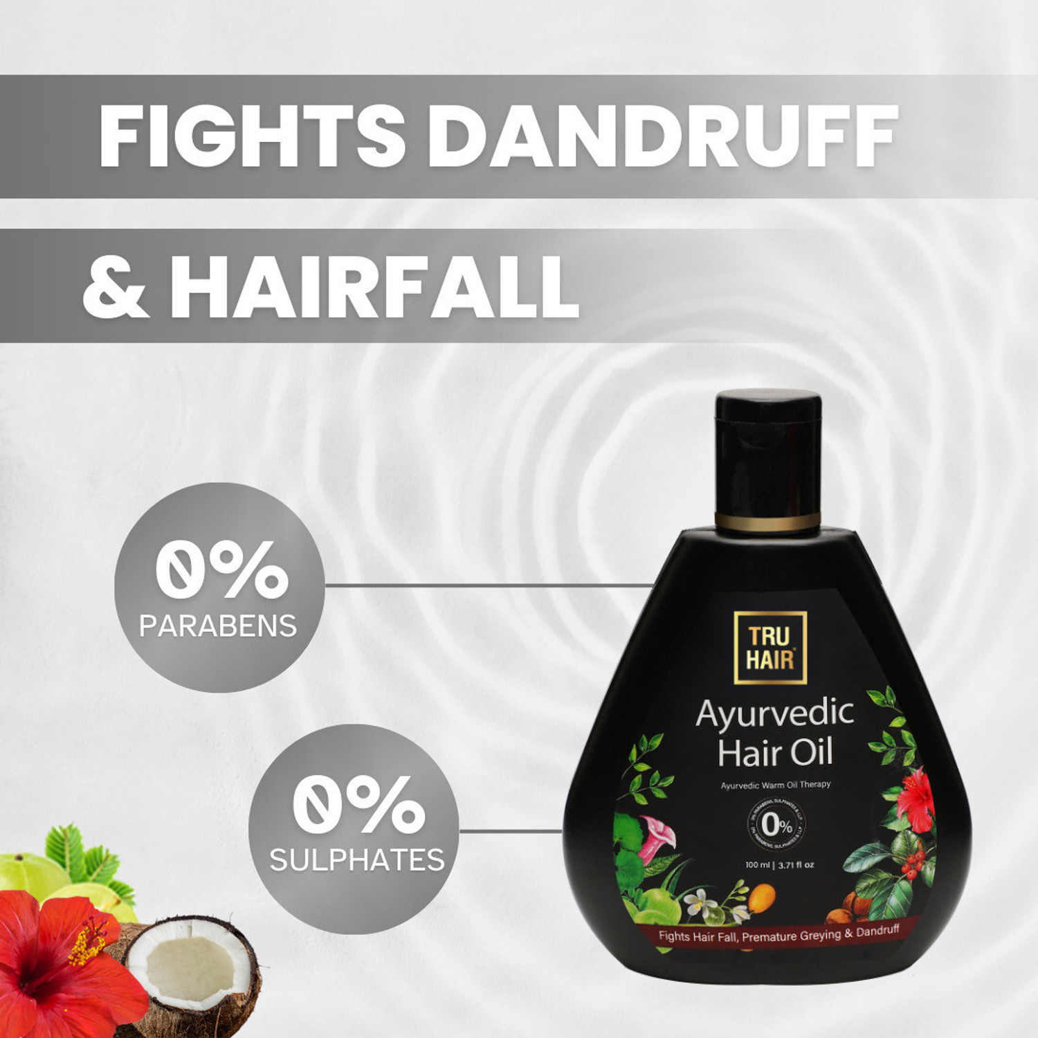 Image of TRU HAIR & SKIN Ayurvedic Refill Pack Hair Oil