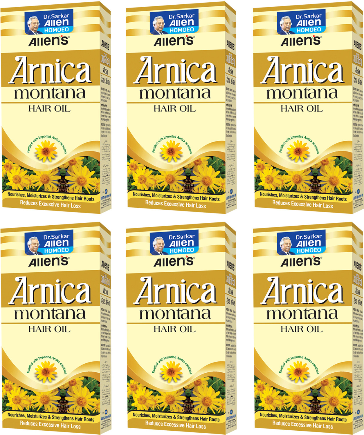 Image of Allen's Arnica Montana Hair Oil (100ml X6) Hair Oil