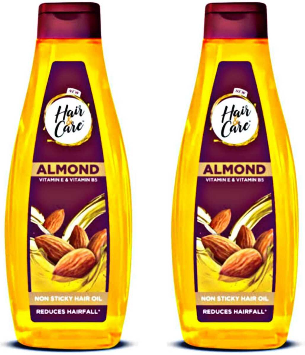 Image of HAIR & CARE Almond Vitamin E & B5 Non Sticky Hair Oil 500ml 2pc Hair Oil
