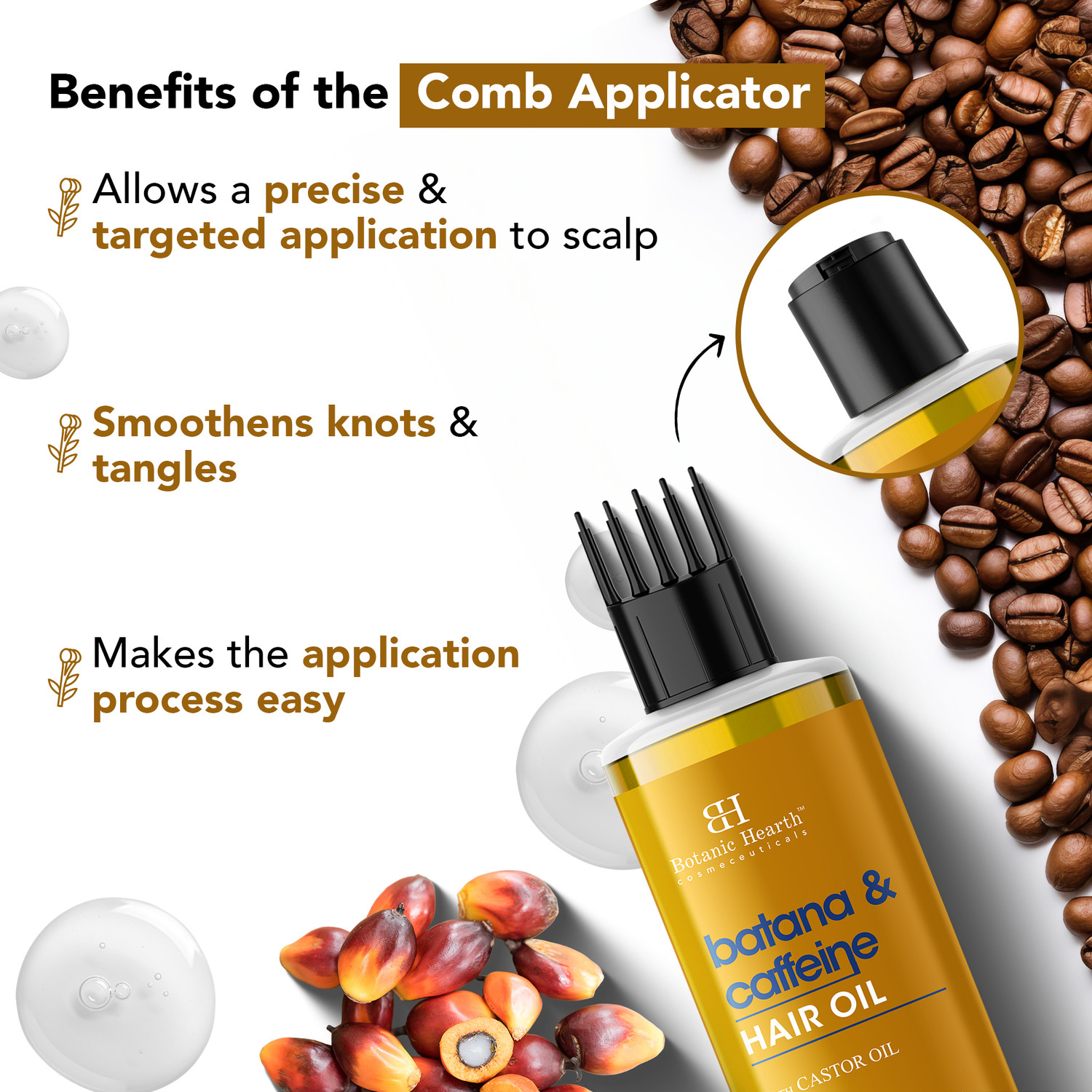 Image of Botanic Hearth Batana & Caffeine Hair Oil