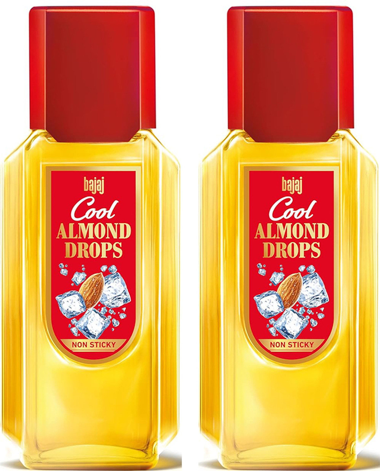 Image of BAJAJ Cool Almond Drops Non Sticky Hair Oil 300ml Pack Of 2 Hair Oil