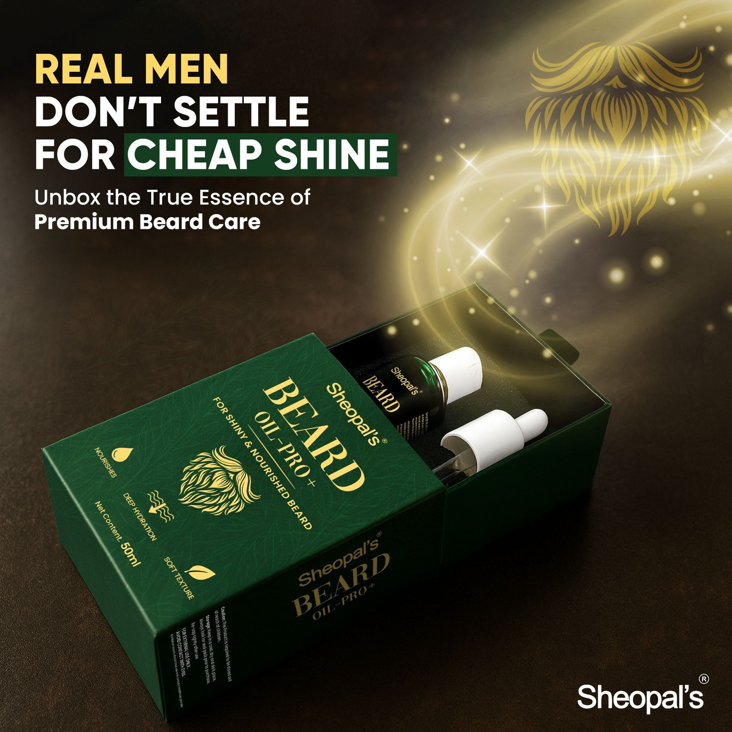 Image of Sheopals Beard Growth Oil Pro+ for More Beard Growth with Jojoba Oil, Coconut Oil Hair Oil