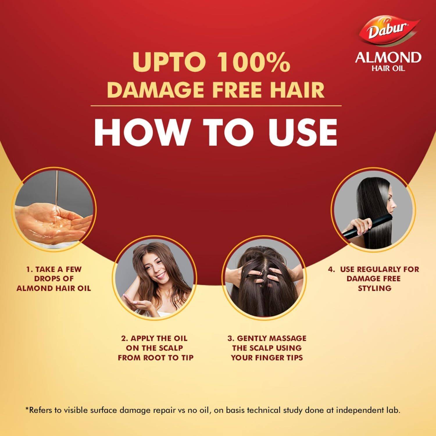 Dabur Almond Oil Hair Oil 485 ml - Image 3
