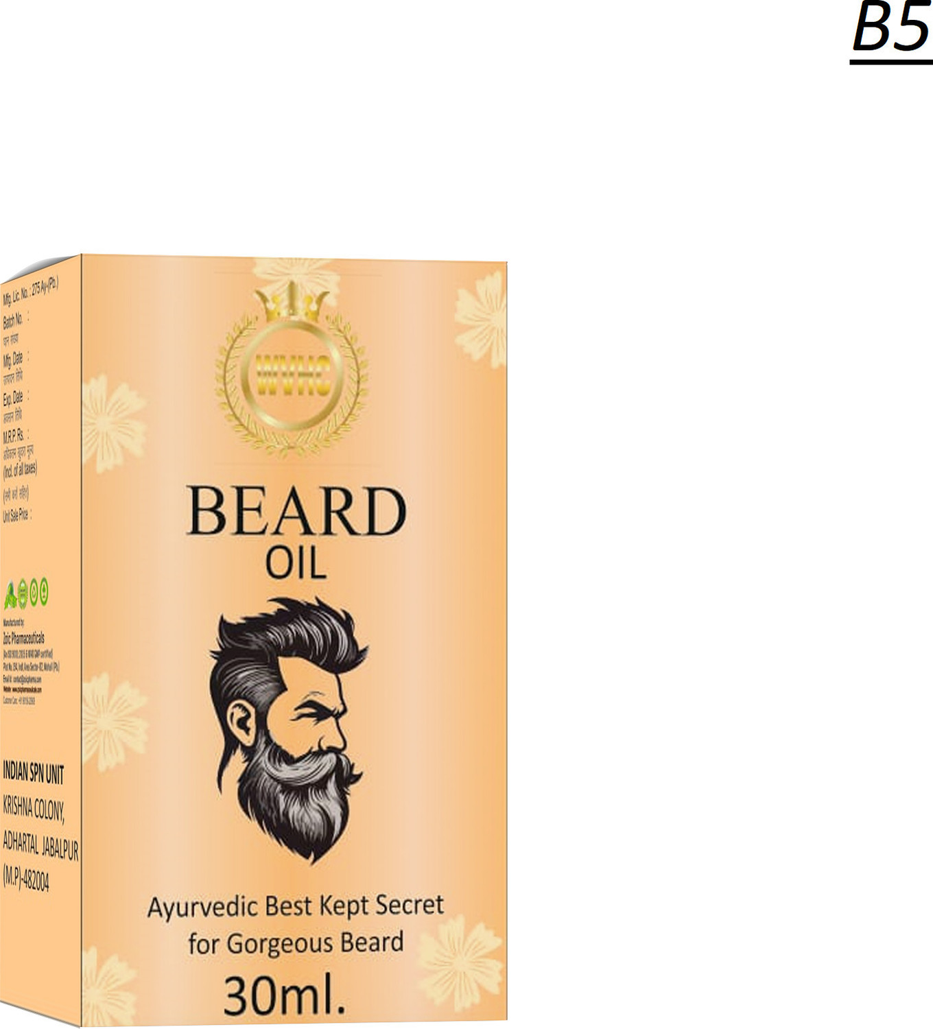 Image of wvhc Growth Oil for Stronger & Fuller Beard Hair Hair Oil