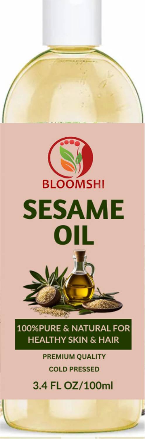BLOOMSHI Cold Pressed (Organic) Sesame Oil for Skin, Body & Hair Oil