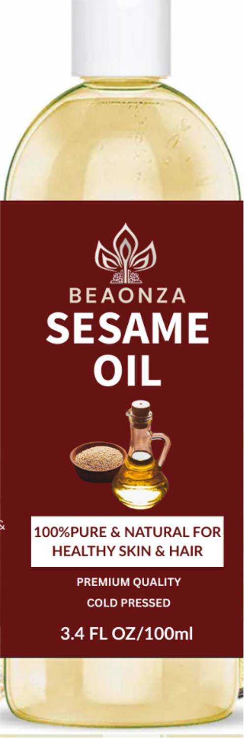 BEAONZA Cold Pressed (Organic) Sesame Oil for Skin, Body & Hair Oil