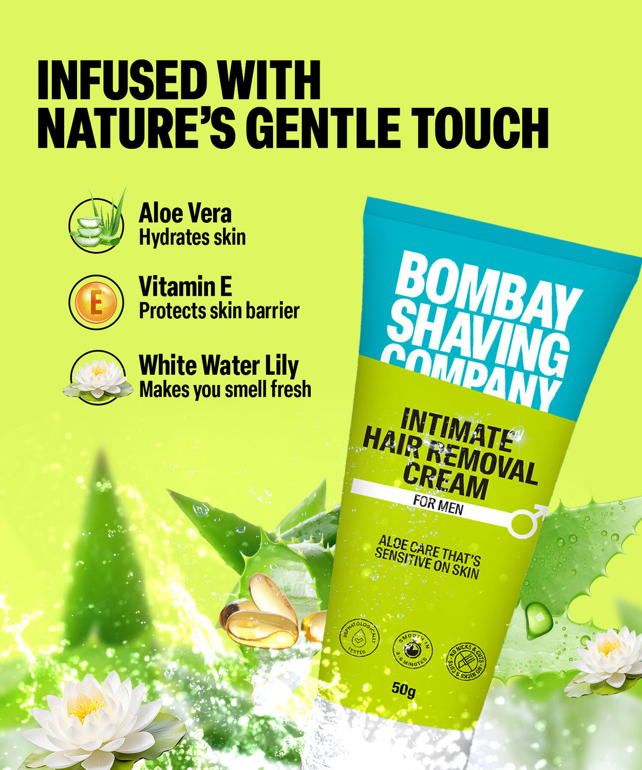 Image of BOMBAY SHAVING COMPANY Intimate Hair Removal Cream | Painless Pubic Hair Remover For Sensitive Area Cream