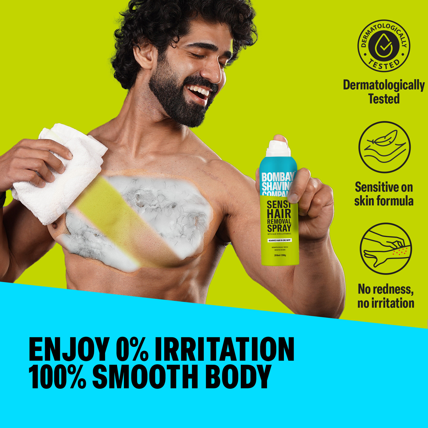 Image of BOMBAY SHAVING COMPANY Hair Removal Spray | Painless Body Hair Removal for Chest, Back, Legs & Arms Spray