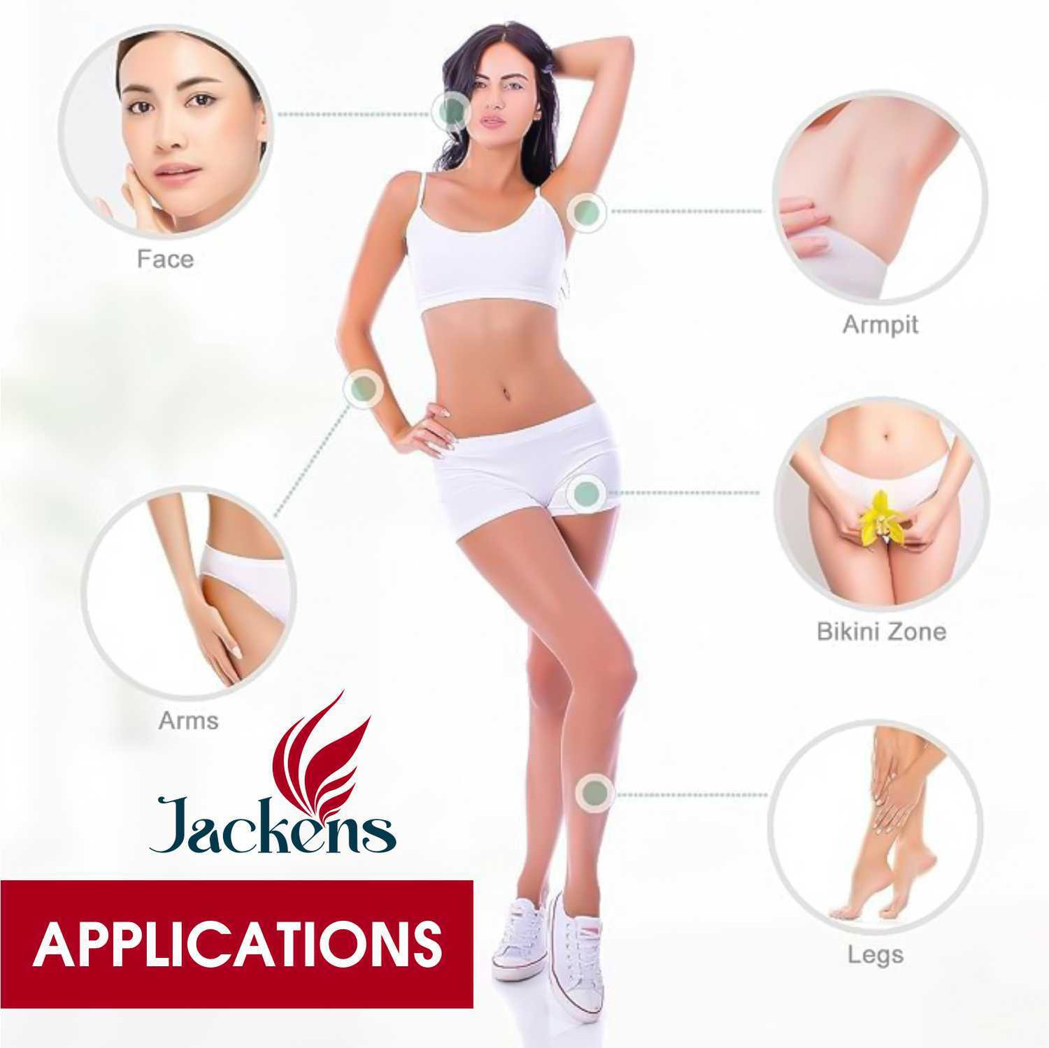 Image of JACKENS Waxing Strips Plain Disposable Brown Color Wax Strips Easy & Safe Strips Strips