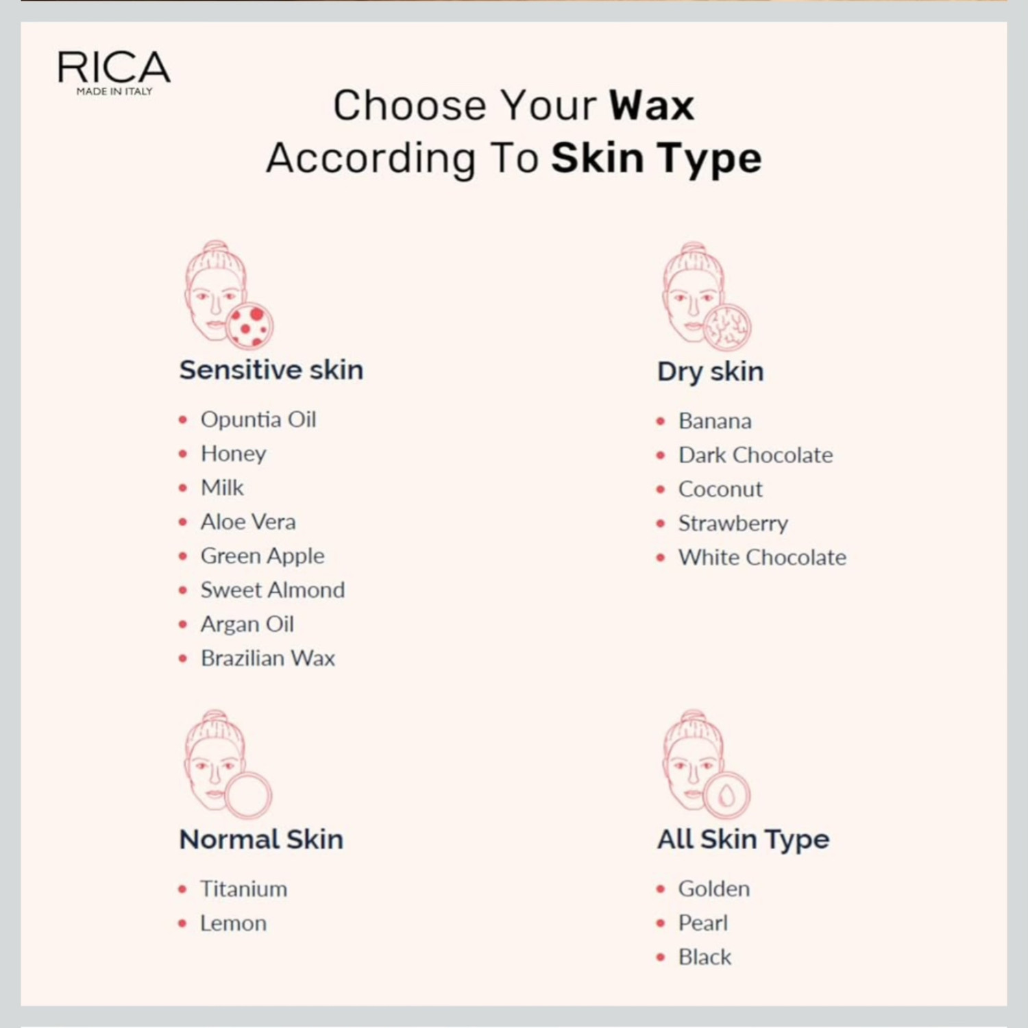 Image of Reya rica White Chocolate Liposoluble Wax for Dry Skin Smooth Gentle Hair Removal Wax
