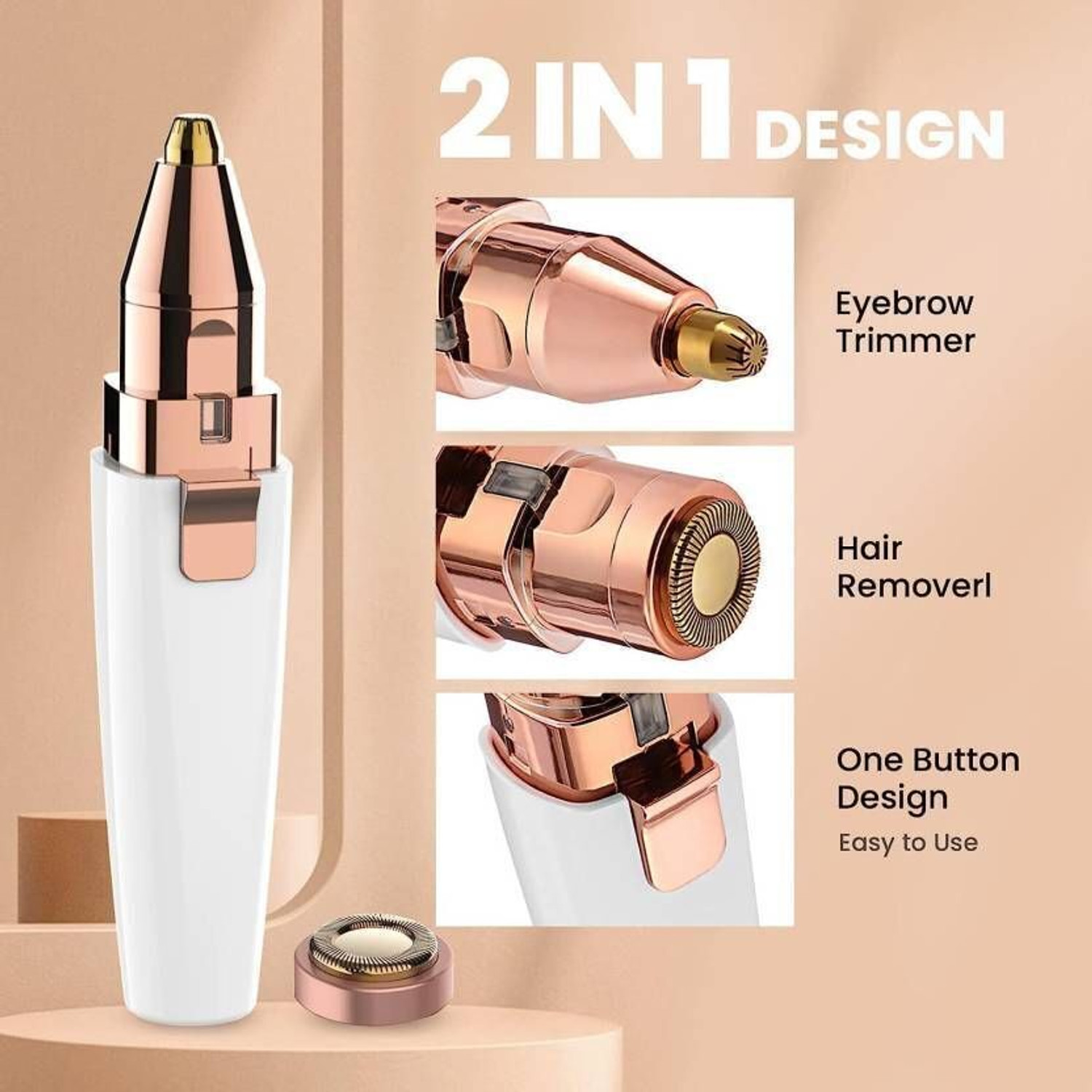 Image of Loyalmart Flawless Rechargable Lip & Eyebrow Hair Remover - 2-in-1 Razor Strips (120 g)