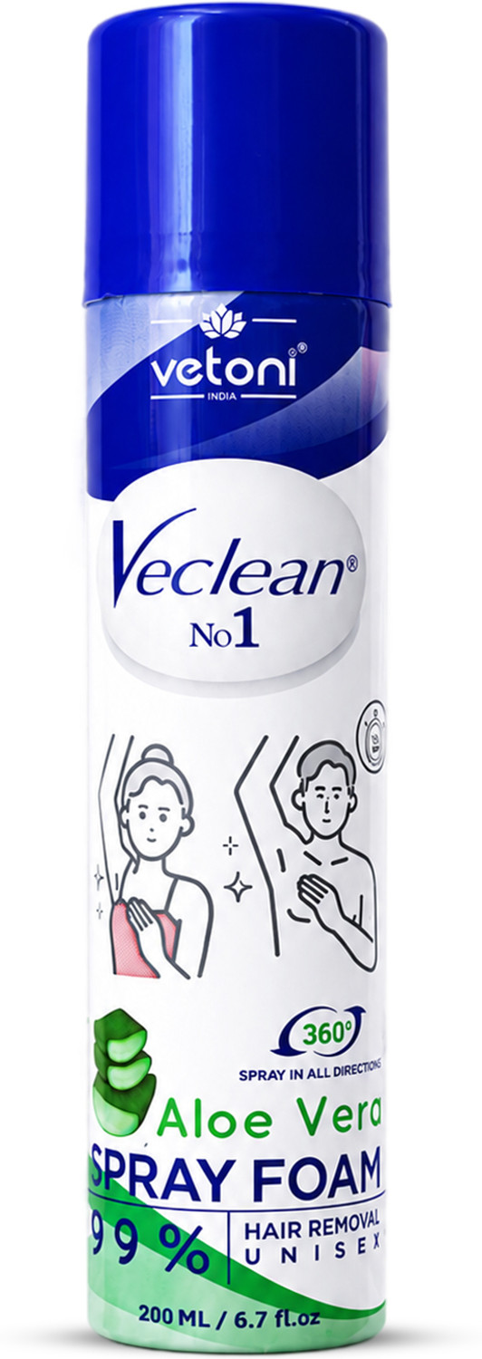 Image of VETONI Veclean Hair Removal Spray Foam for Men 3-5 Minute Formula Spray