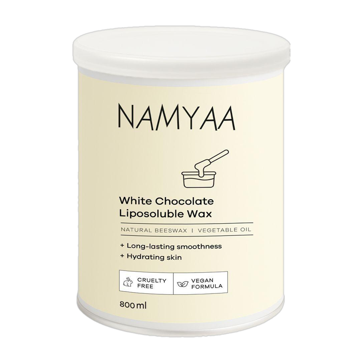 Image of Namyaa White Chocolate Liposoluble Wax I Painless Hair Removal Wax Pack of 1 Wax