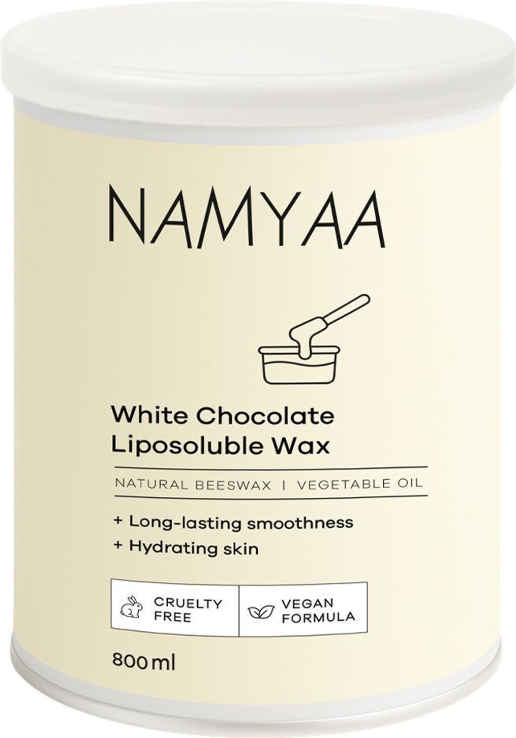 Image of Namyaa White Chocolate Liposoluble Wax I Painless Hair Removal Wax Pack of 1 Wax