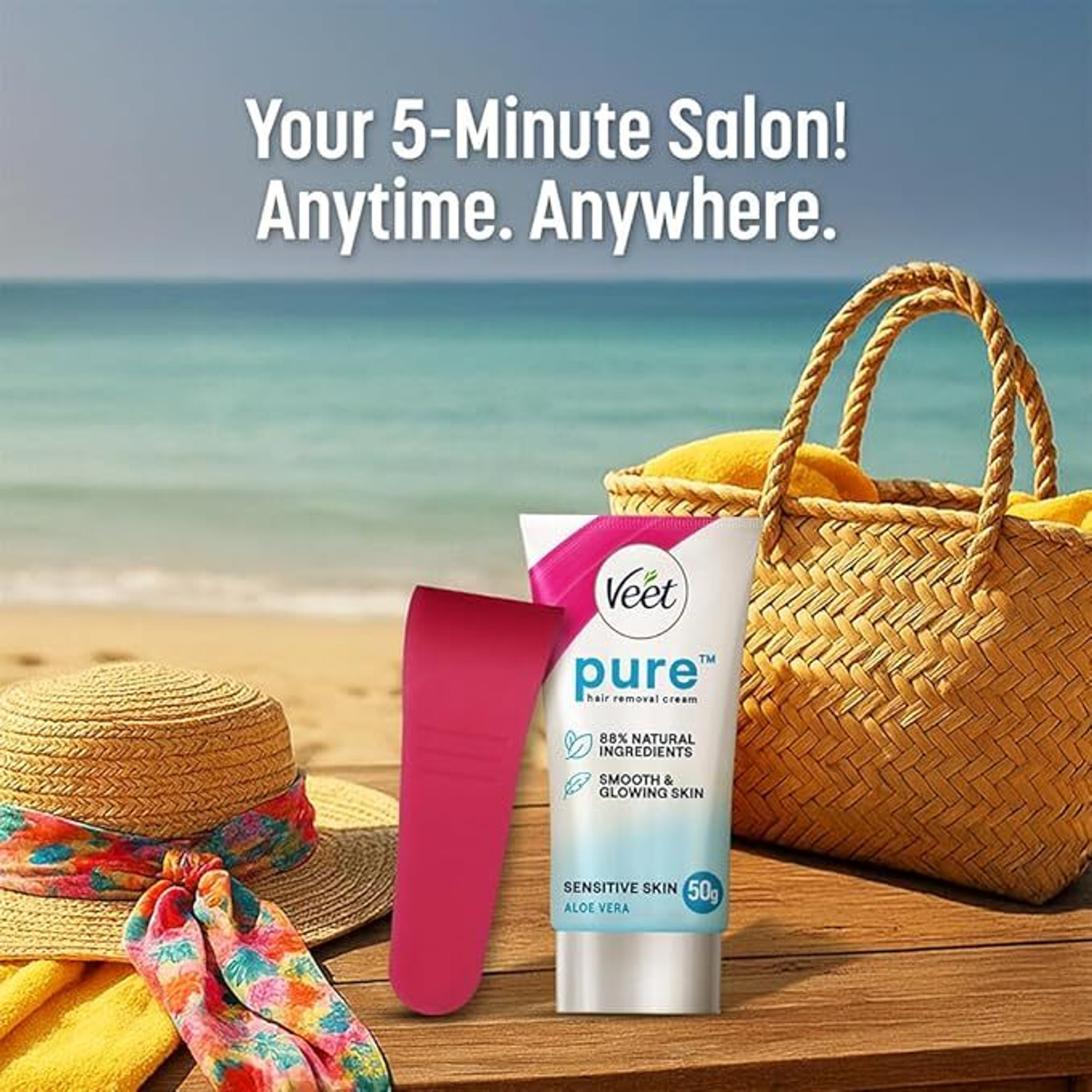 Image of Veet Pure Hair Removal - Sensitive Skin Cream 50g Cream