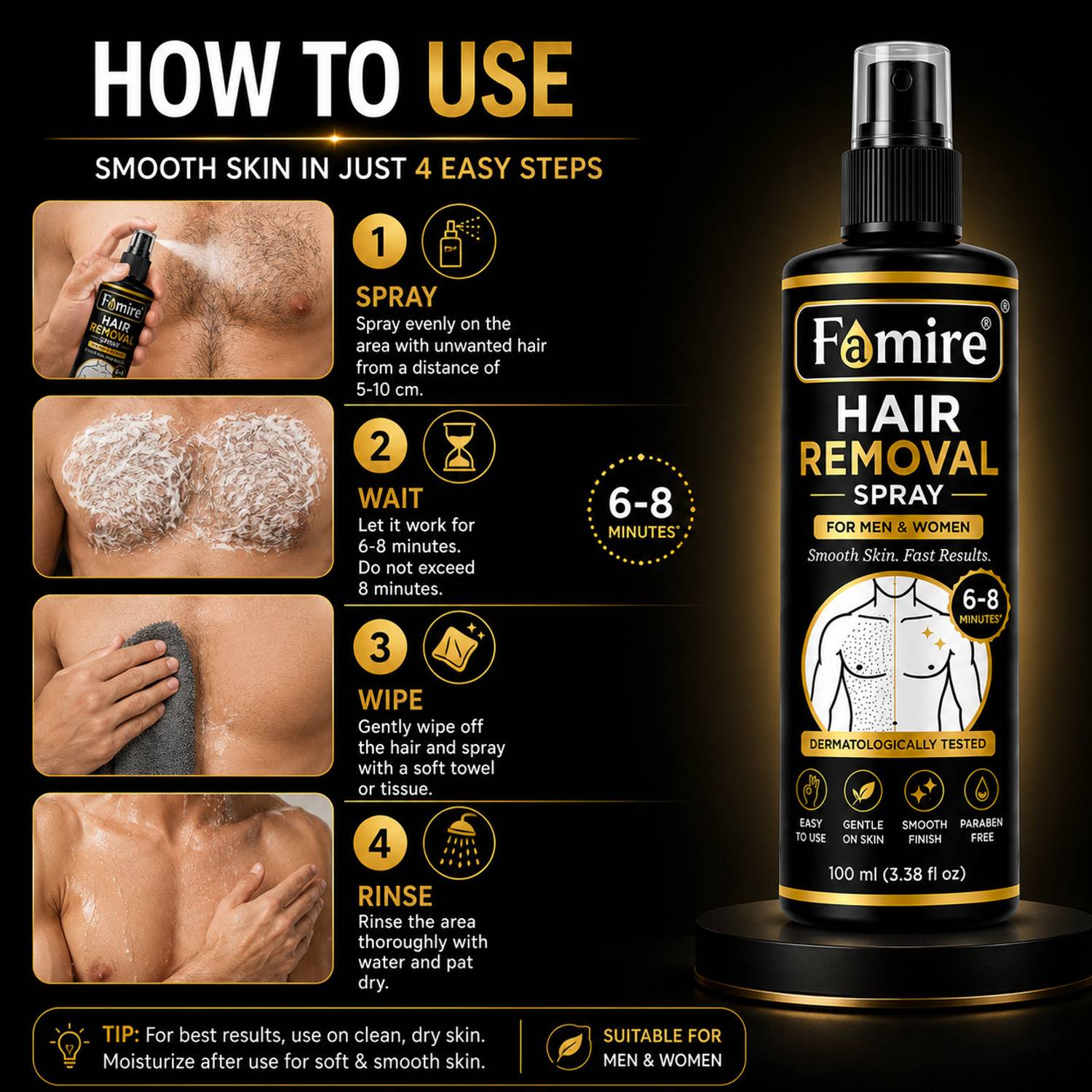 Famire Hair Removal Spray for Body - Image 5