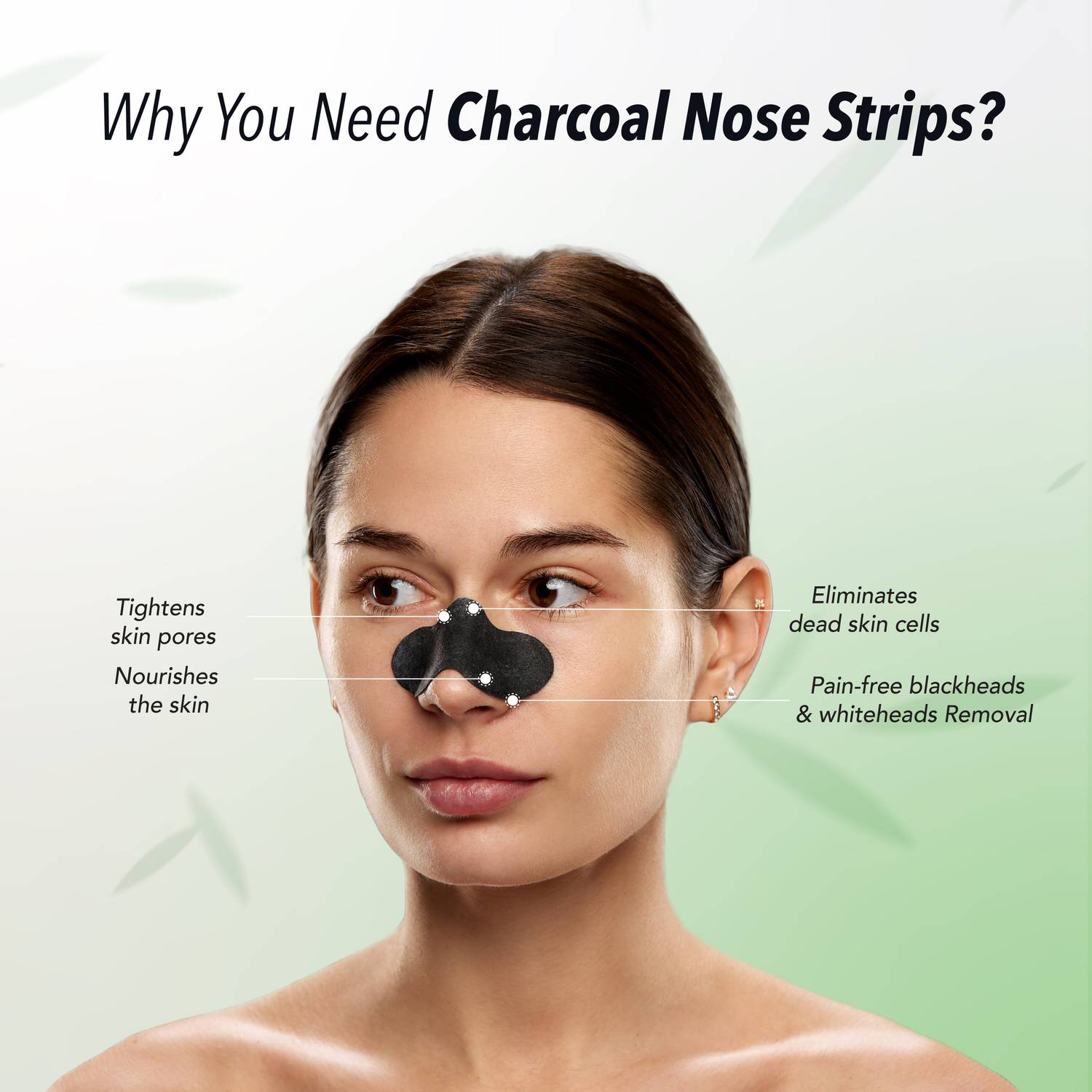 DR.RASHEL Bamboo Charcoal 5 Nose Strips & 5 Wet Wipes for Whiteheads - Image 4