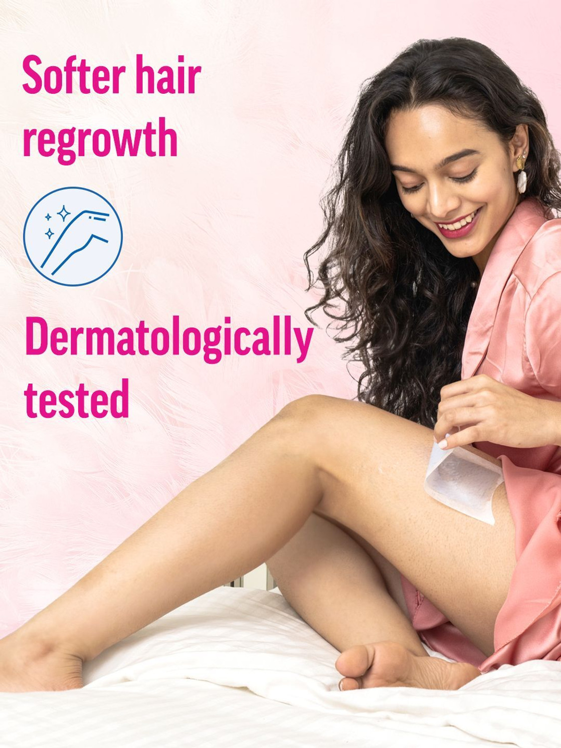 Image of Veet Wax for Body Legs, Women Hair Removal, with almond oil, for sensitive skin care Strips