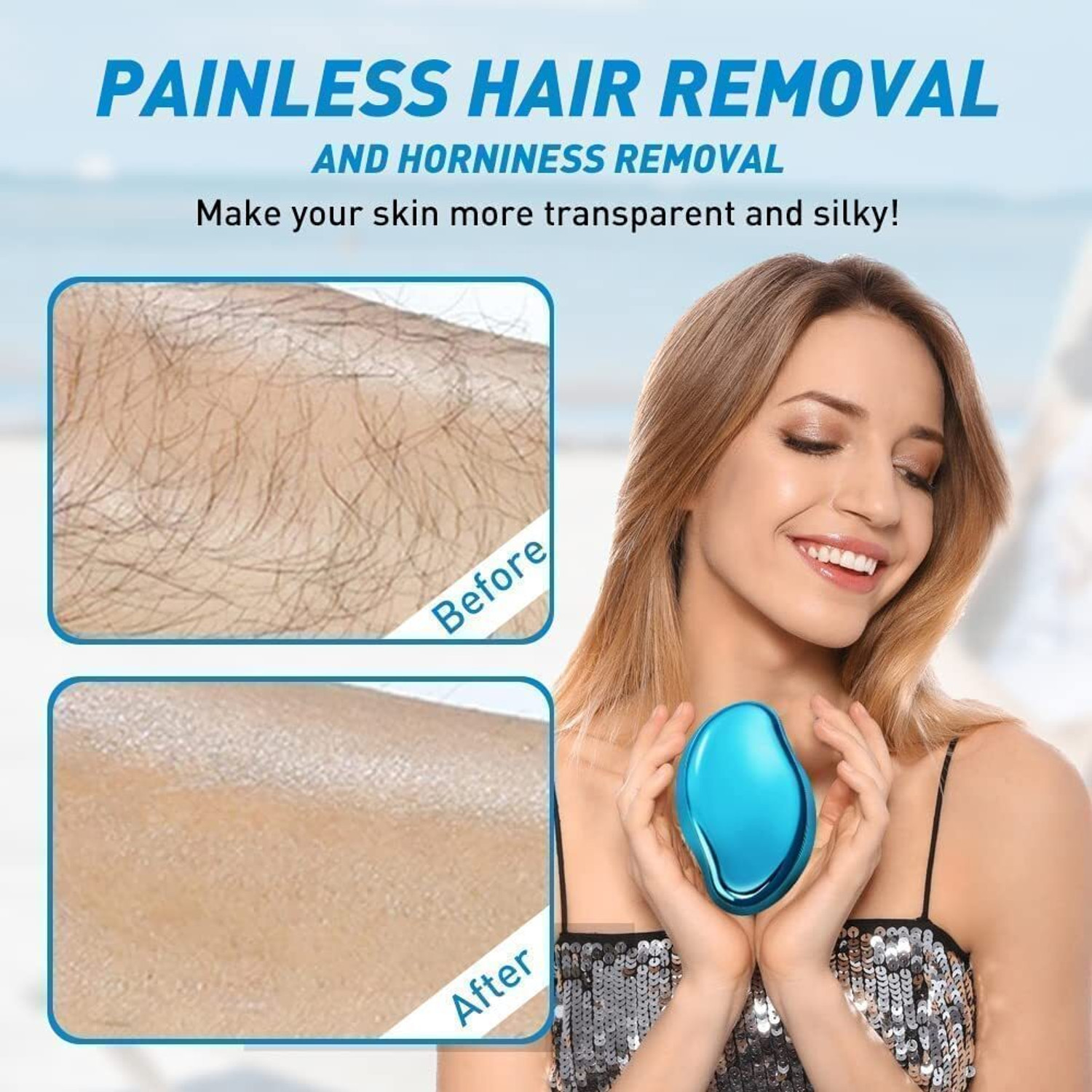 Image of umis creation Crystal Painless Hair Remover /Eraser for Women and Men Reusable Female Urination Device