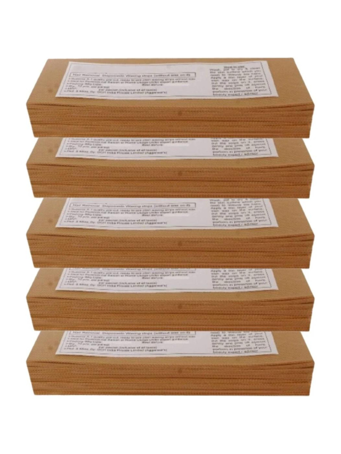 Image of JACKENS Waxing Strips Plain Disposable Brown Color Wax Strips Easy & Safe Strips Strips