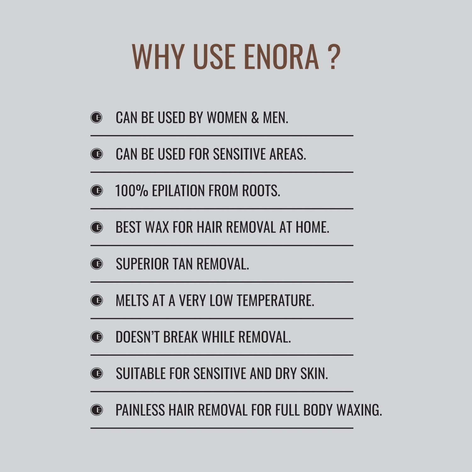 Image of Enora Hair Removal Brazilian Wax | For Face, Eyebrow Back, Bikini Area,( Pack of 1 ) Wax