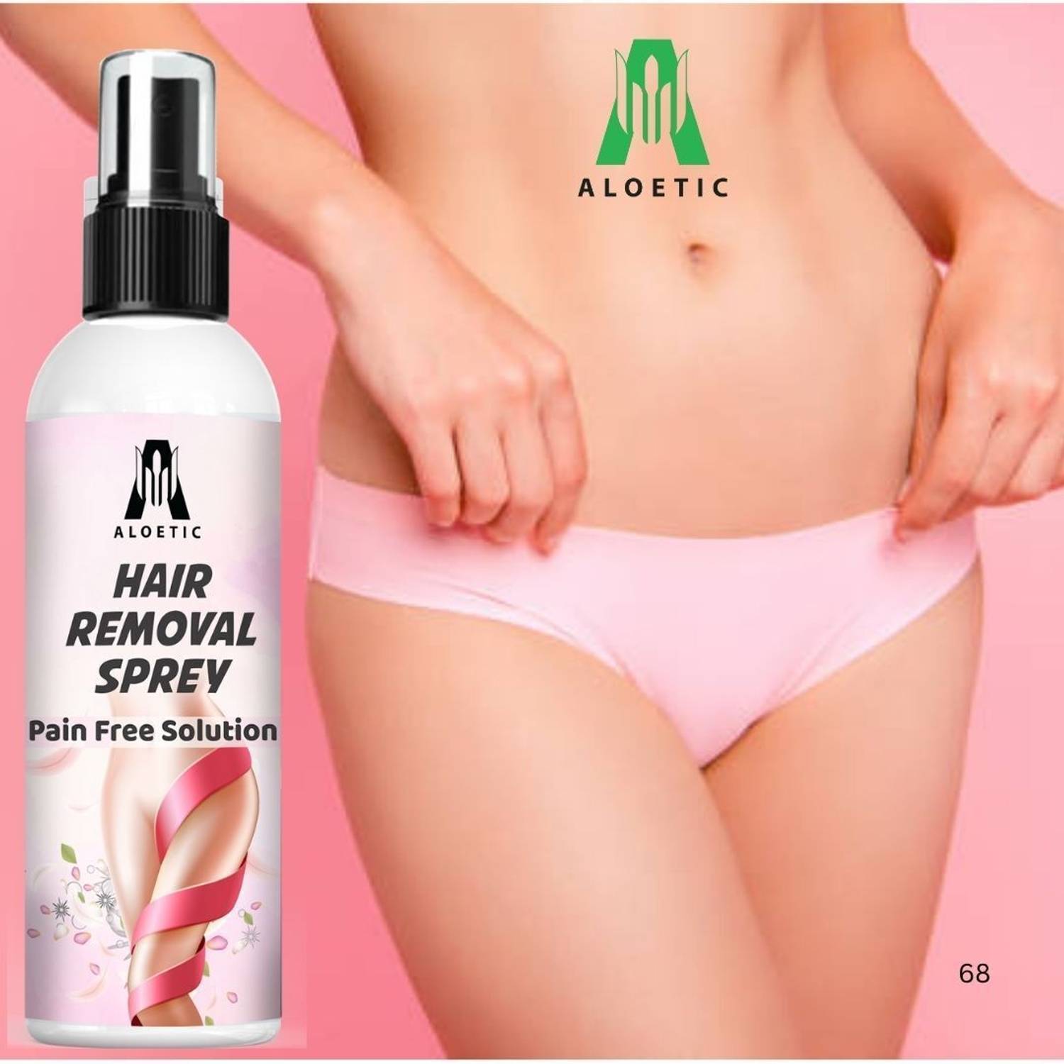 ALOETIC Unisex Hair Removal Cream Spray – No Razor, No Pain Cream