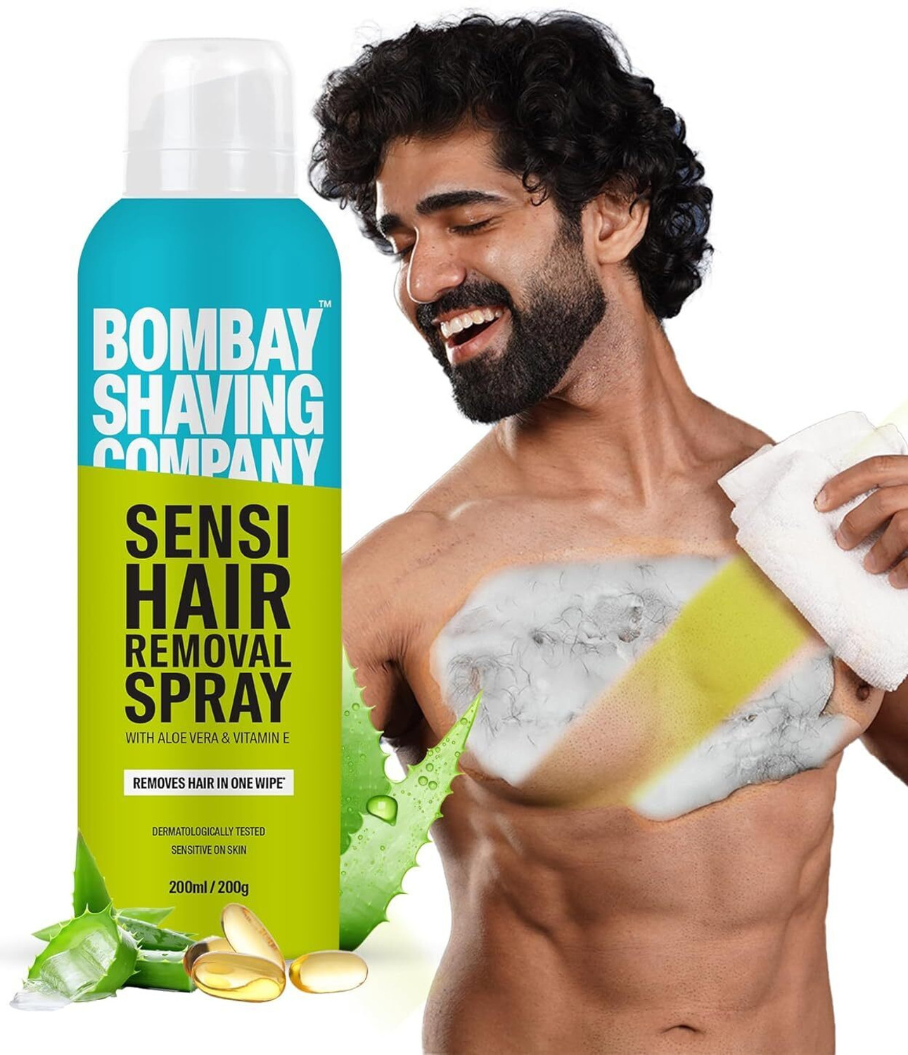 Image of BOMBAY SHAVING COMPANY Hair Removal Spray | Painless Body Hair Removal for Chest, Back, Legs & Arms Spray