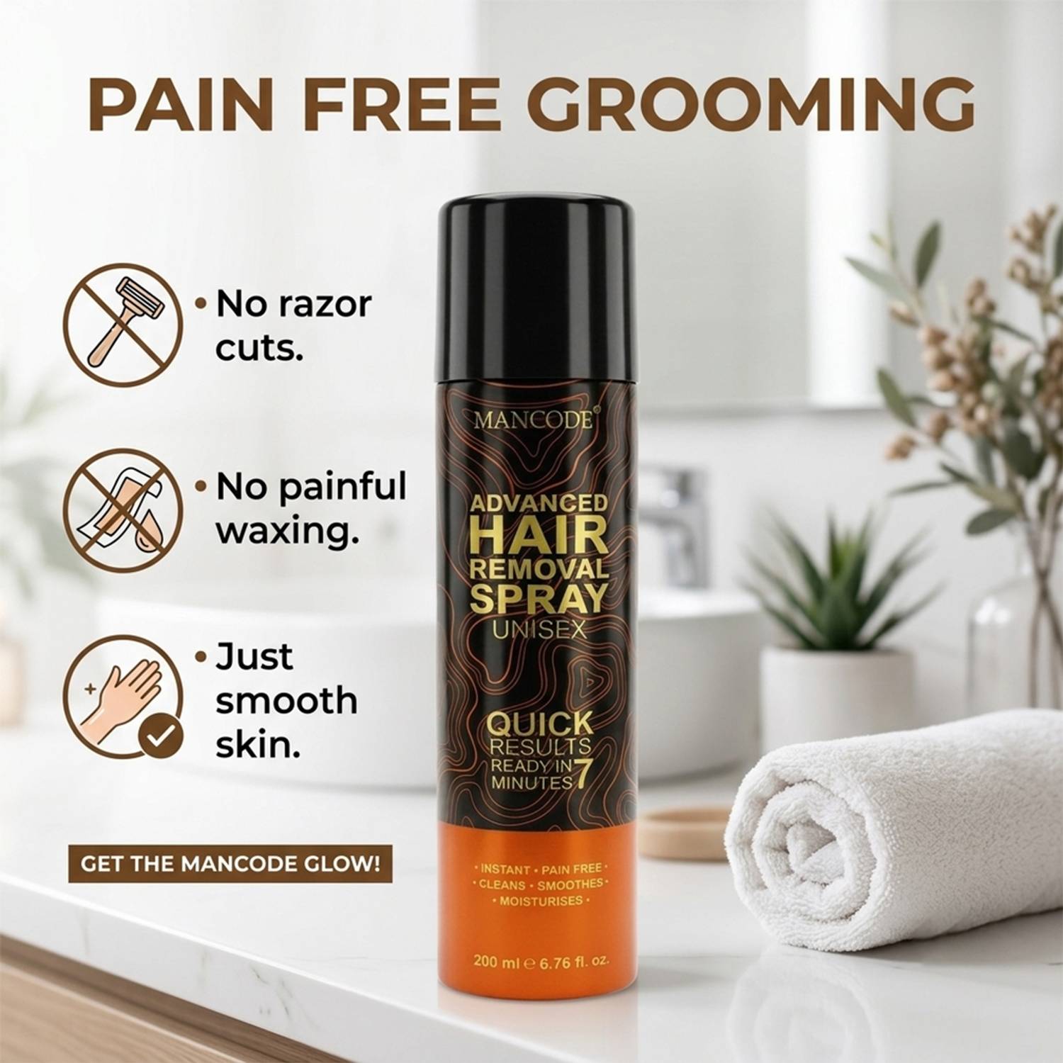 MANCODE Painless Hair Removal Spray Cream - Image 4