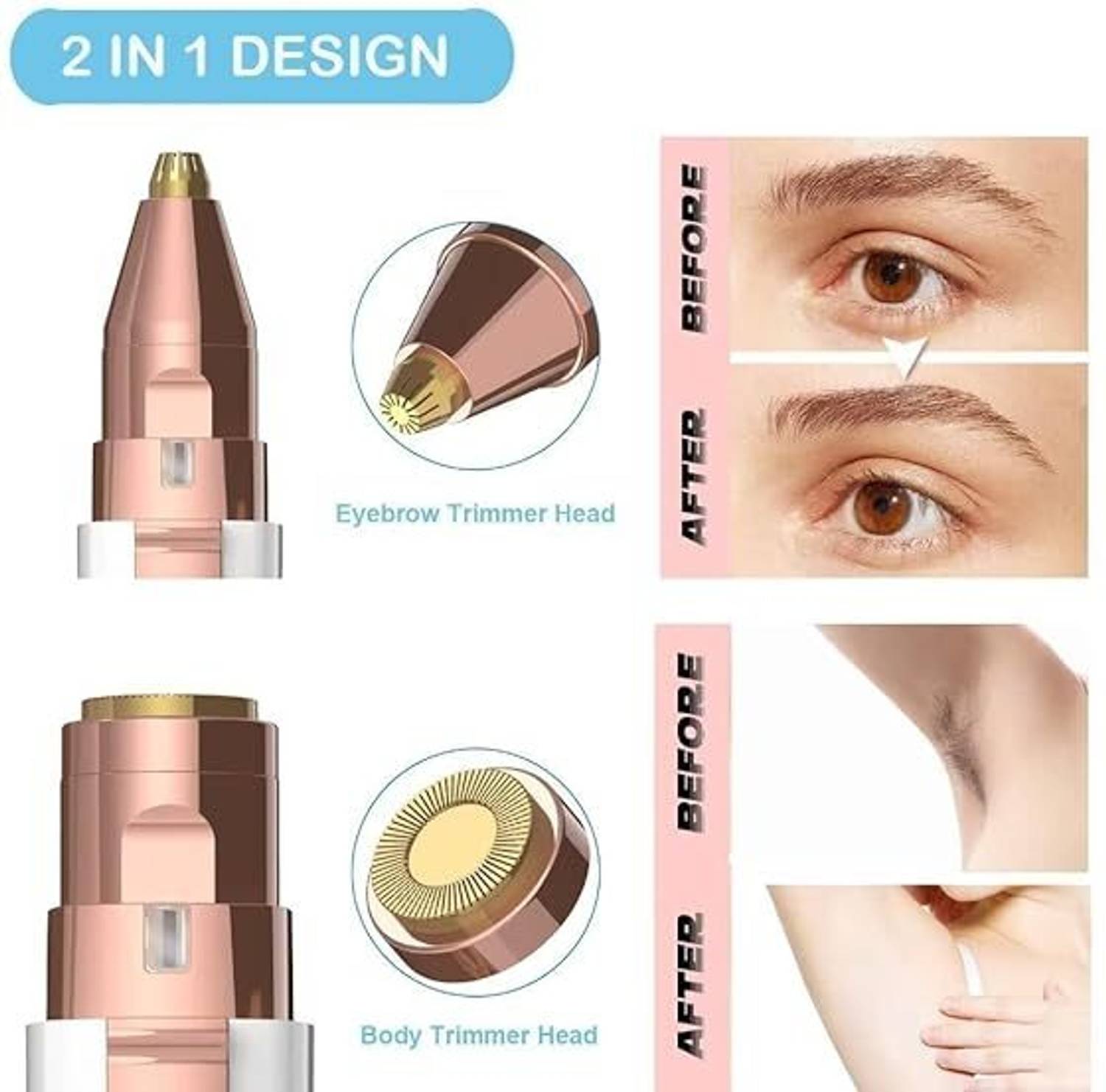 GLOWIZEN Rechargeable Facial Hair Remover for Women - Image 4