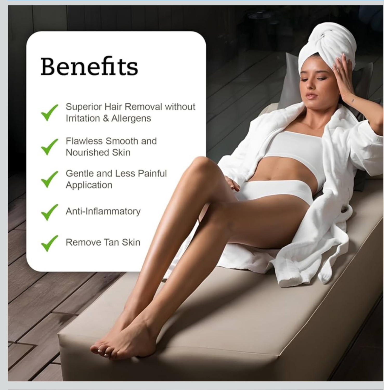 Image of Reya rica White Chocolate Liposoluble Wax for Dry Skin Smooth Gentle Hair Removal Wax