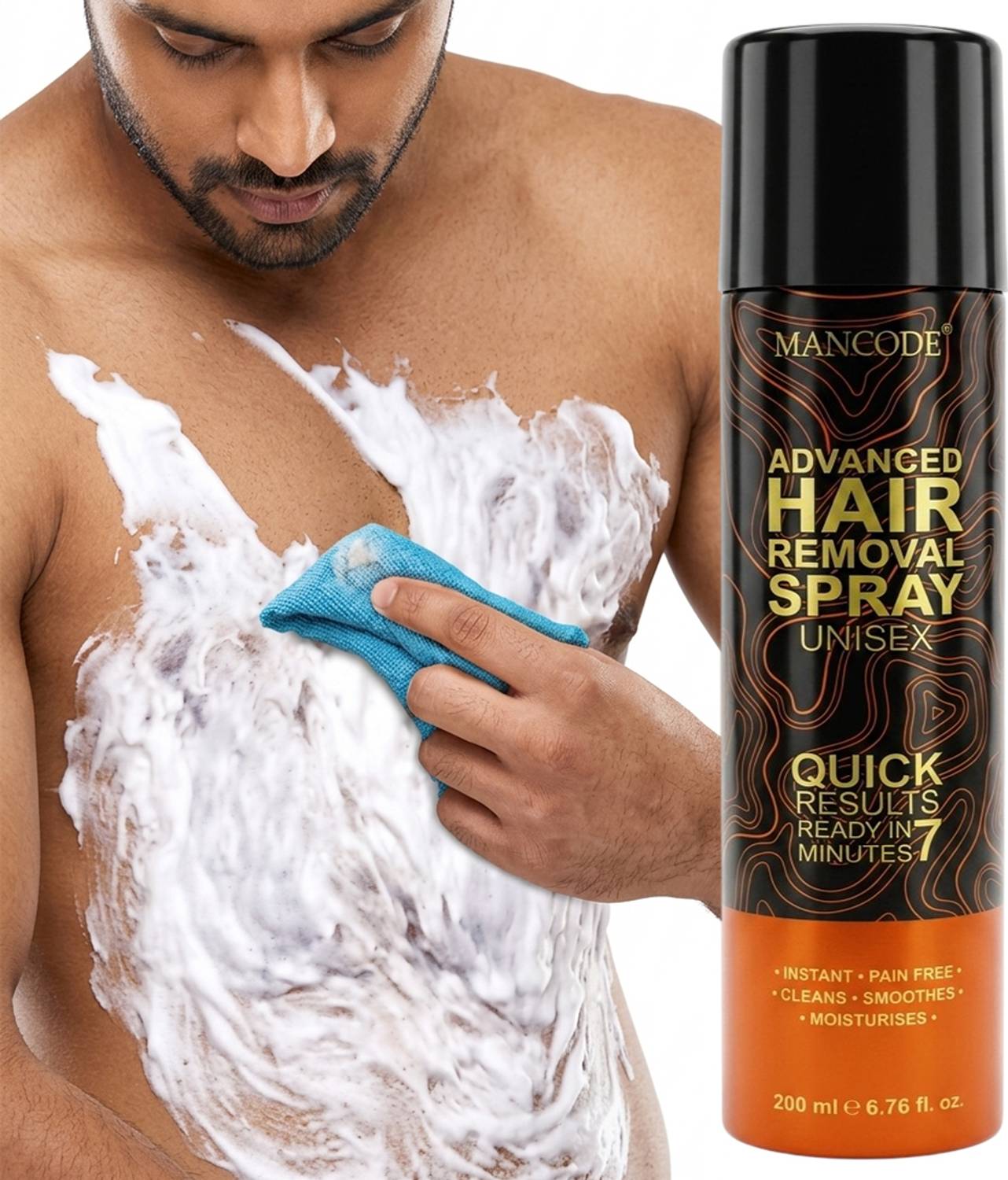 MANCODE Painless Hair Removal Spray Cream - Image 1