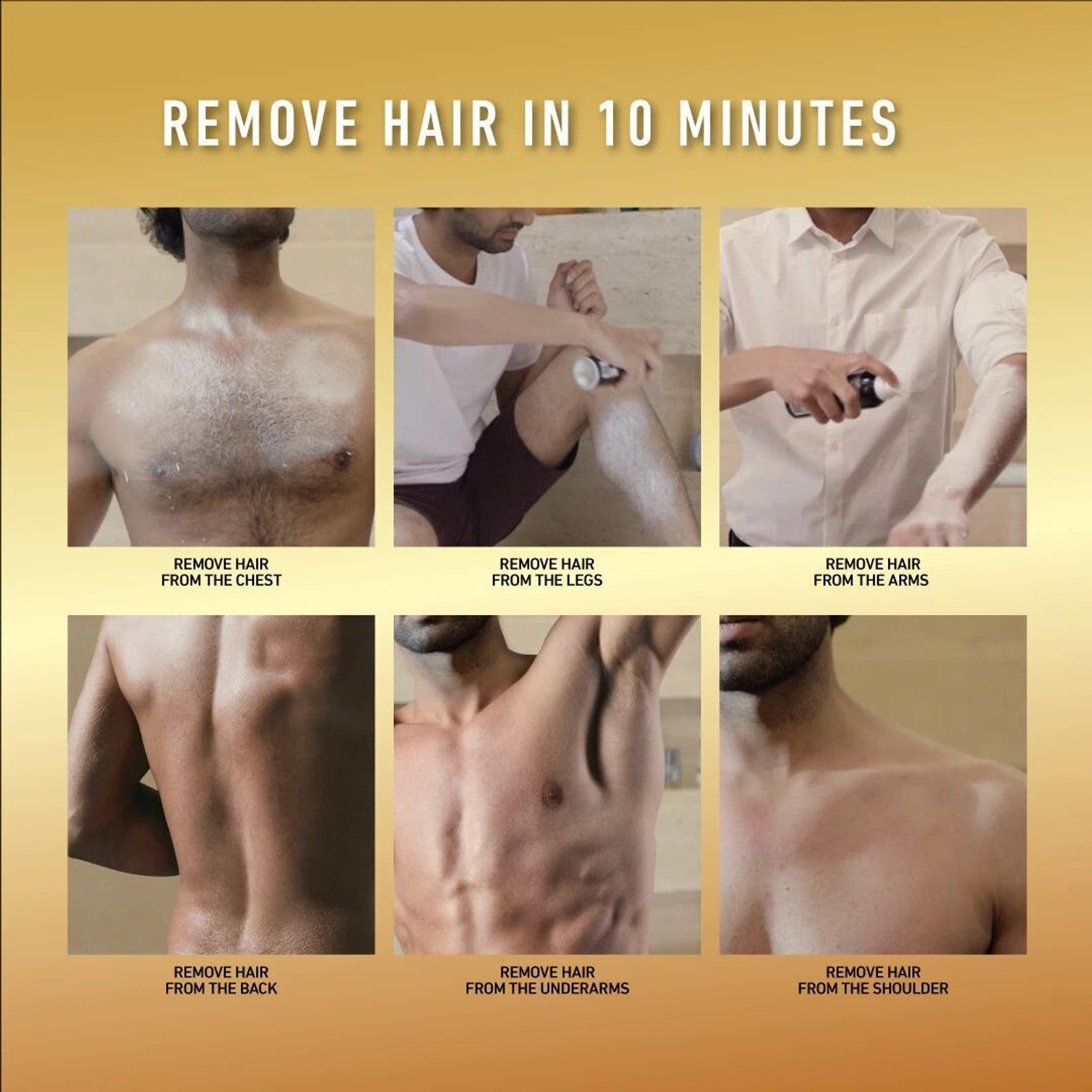 Image of GLAMITY Body Hair Removal Spray Cream - For Chest, Back, Legs & Under Arms Spray 1.52 Spray