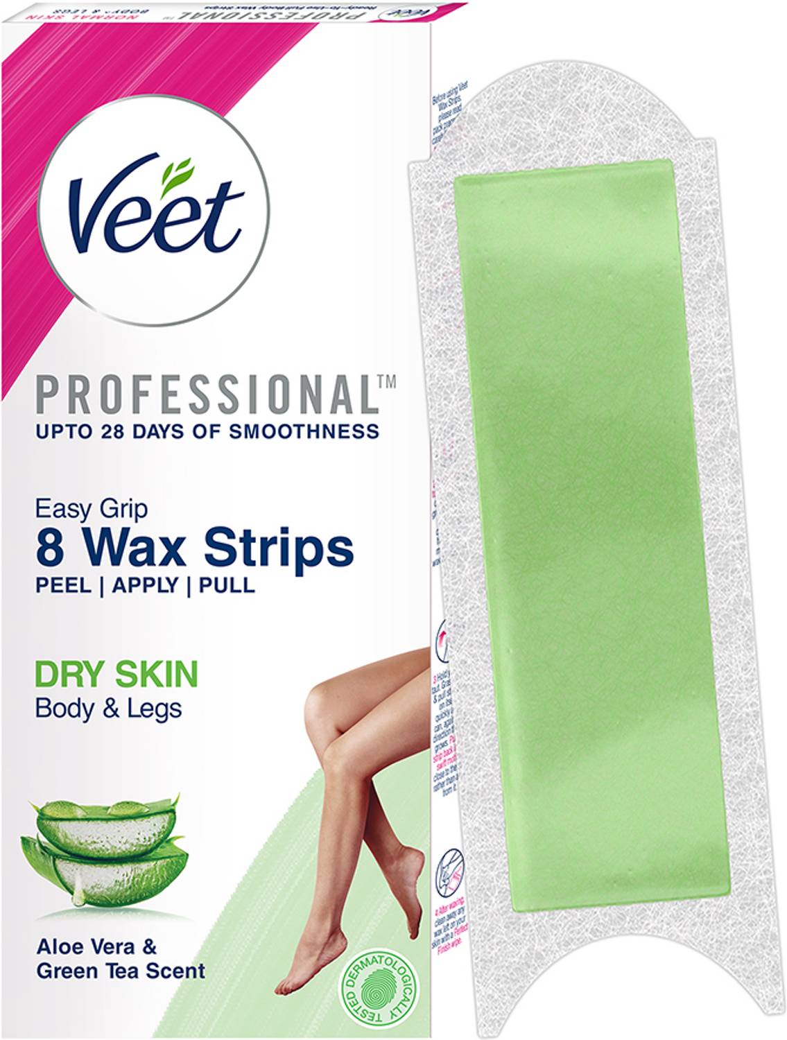 Veet Professional Waxing Kit for Dry Skin Strips (8 Strips)