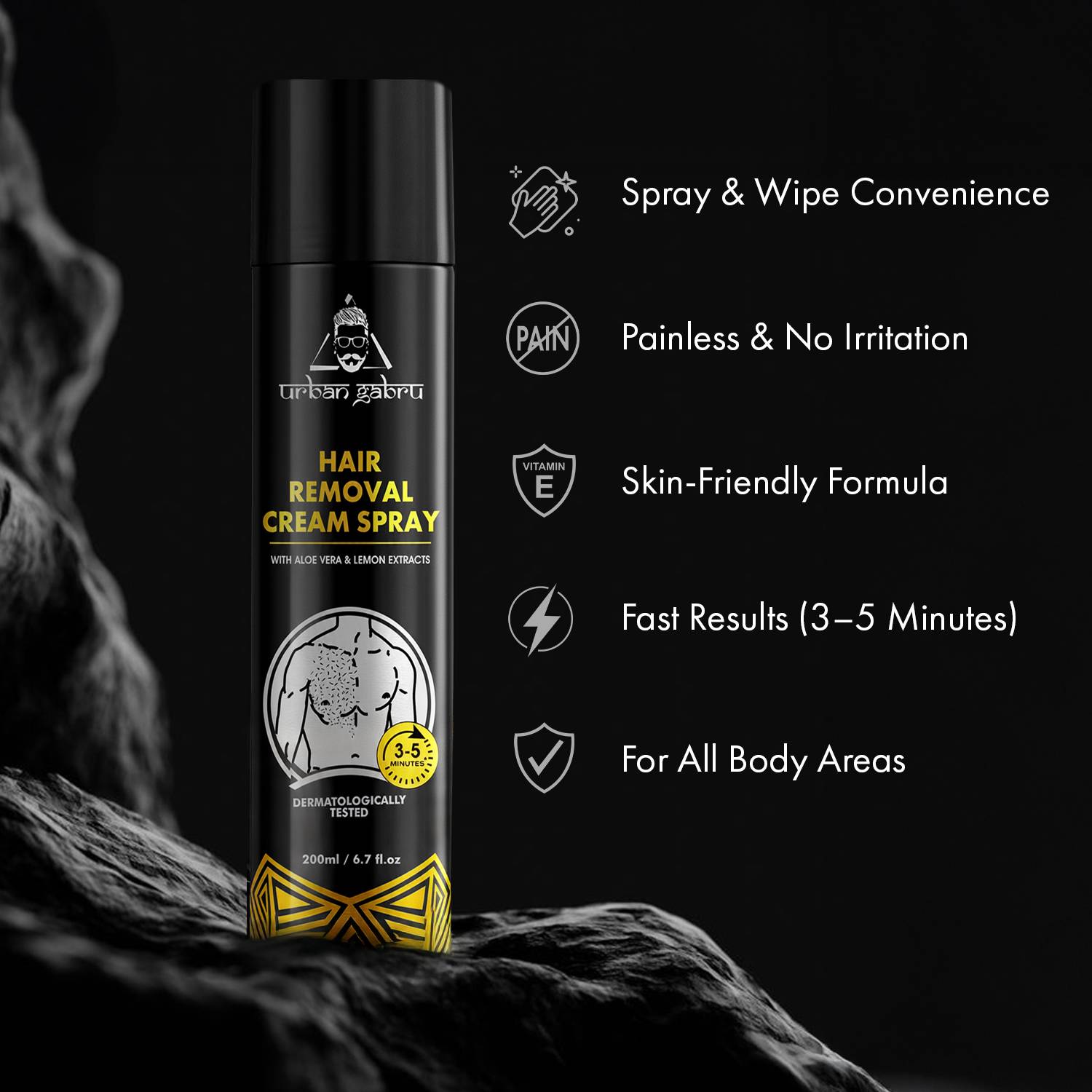 urbangabru Hair Removal Cream Spray for Men - Image 3