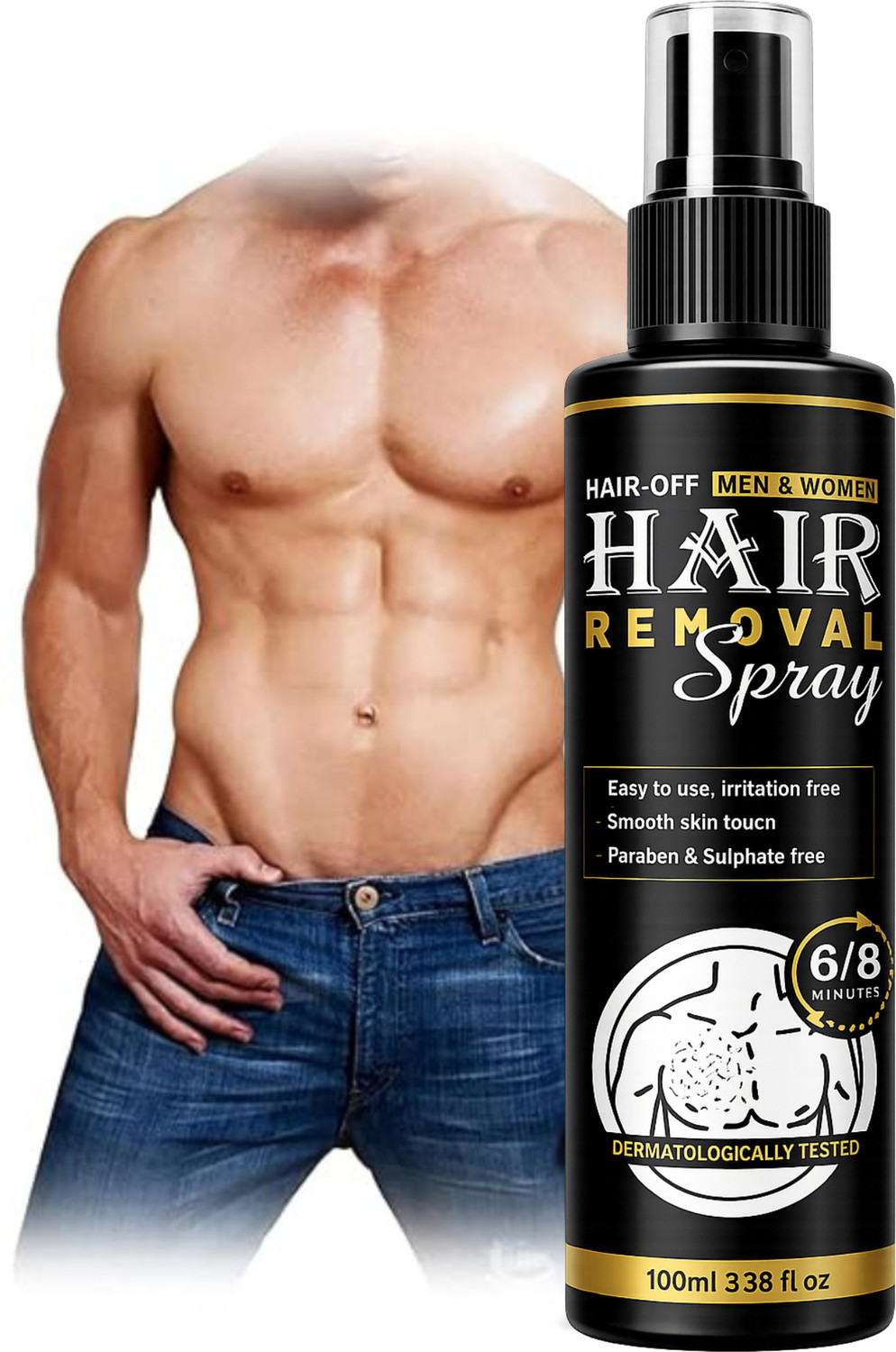 Image of Famire Hair Removal Spray for Men & Women | Fast Acting Body Hair Remover Spray