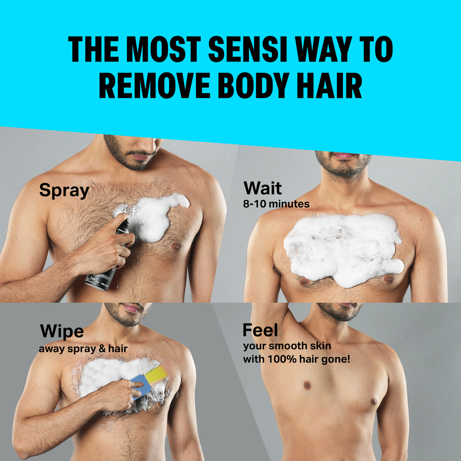 Image of BOMBAY SHAVING COMPANY Hair Removal Spray | Painless Body Hair Removal for Chest, Back, Legs & Arms Spray