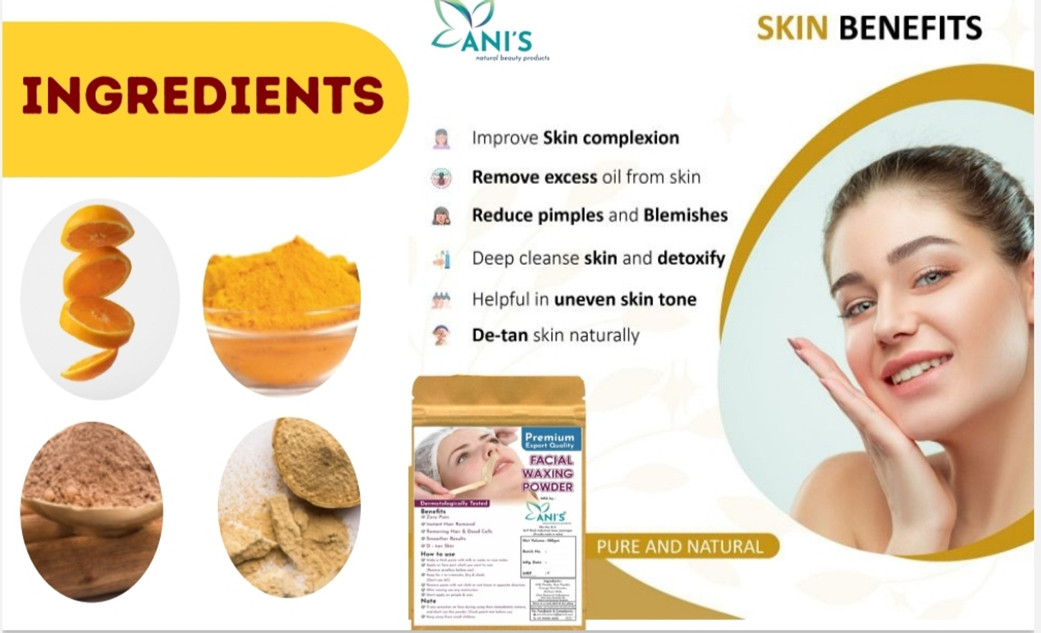 Image of ANI'S Face /Body /Bikini Painless Wax Powder