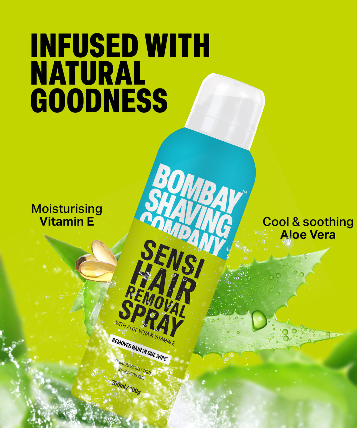 Image of BOMBAY SHAVING COMPANY Hair Removal Spray for Men Chest, Underarms, & Legs | Pack Of 2 Spray