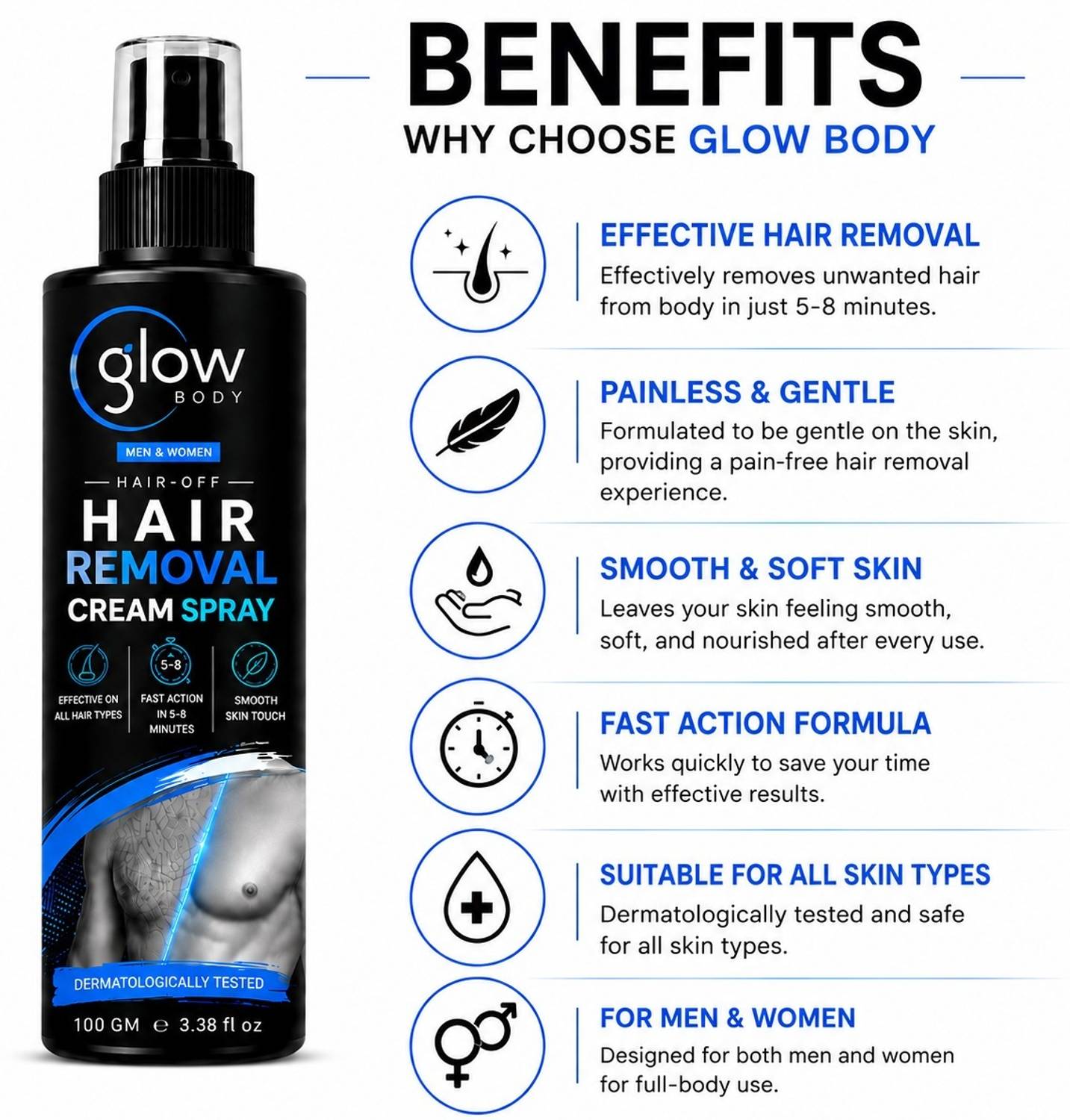 GLOWBODY Hair Removal Spray Cream - Image 3