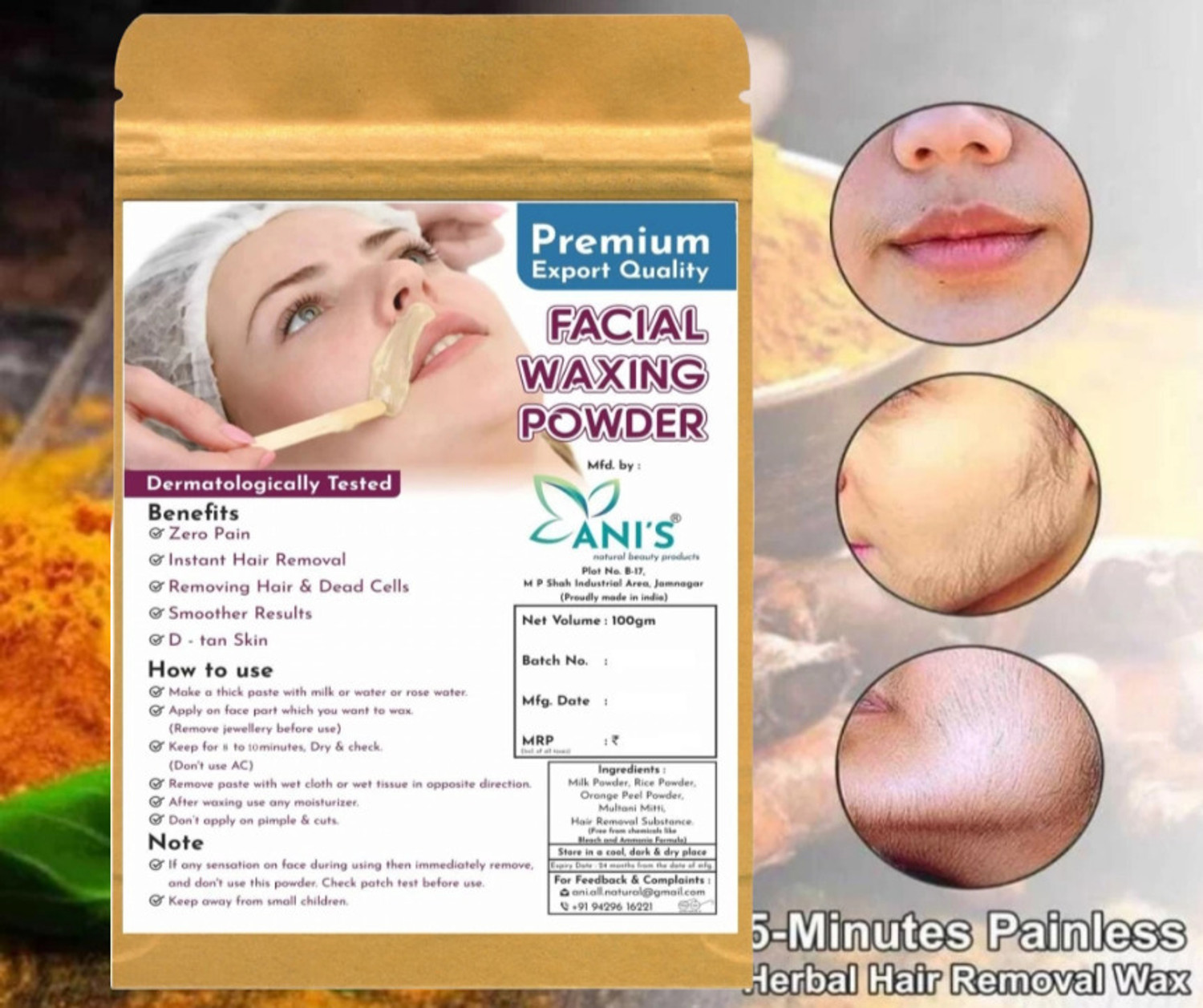 Image of ANI'S Face /Body /Bikini Painless Wax Powder