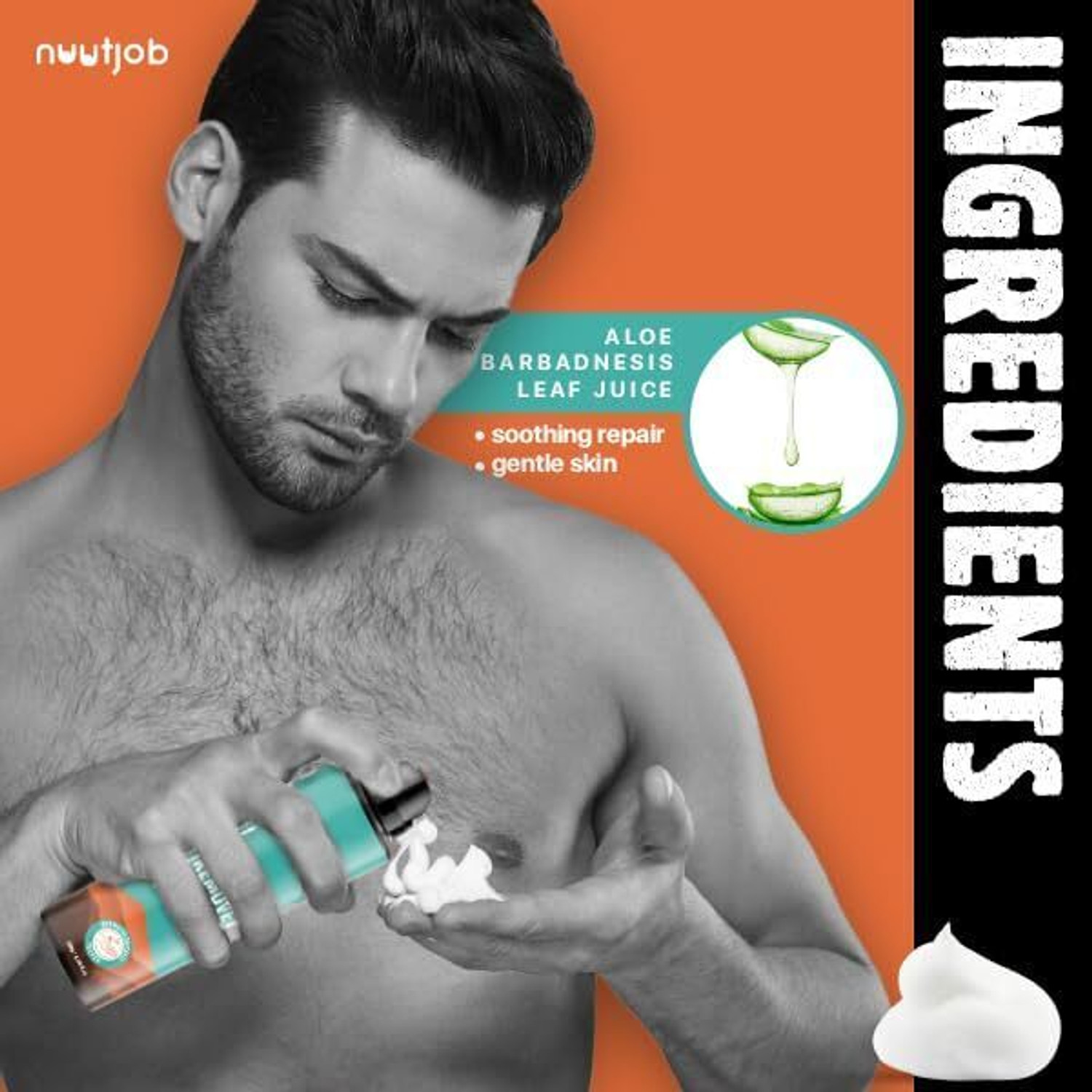 Image of Nuutjob Hair Remover Foam Spray | Quick, Easy & Painless | Vitamin E Oil and Aloe Vera Spray