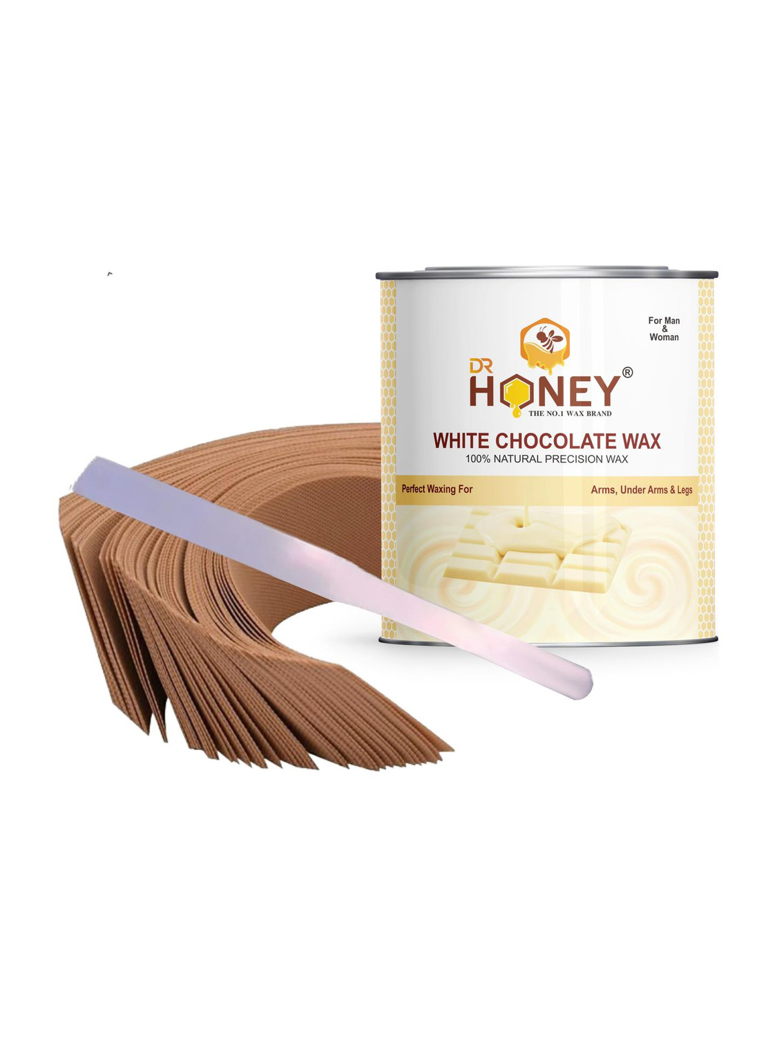 Image of DR.HONEY New white chocolate strips 30 one knife Wax (600 g)