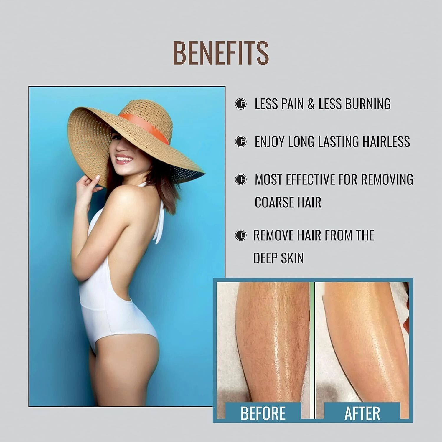 Image of Enora Hair Removal Brazilian Wax | For Face, Eyebrow Back, Bikini Area,( Pack of 1 ) Wax