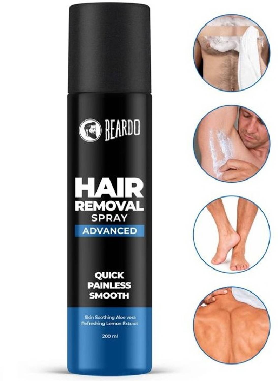 BEARDO Hair Removal Spray Men Quick Painless Smooth Cream Ski