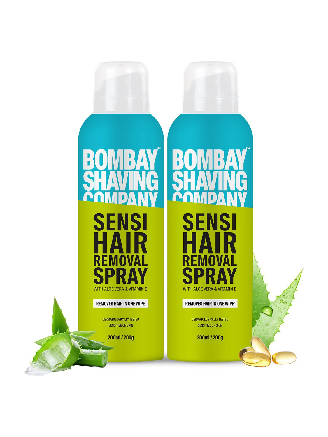 Image of BOMBAY SHAVING COMPANY Hair Removal Spray for Men Chest, Underarms, & Legs | Pack Of 2 Spray